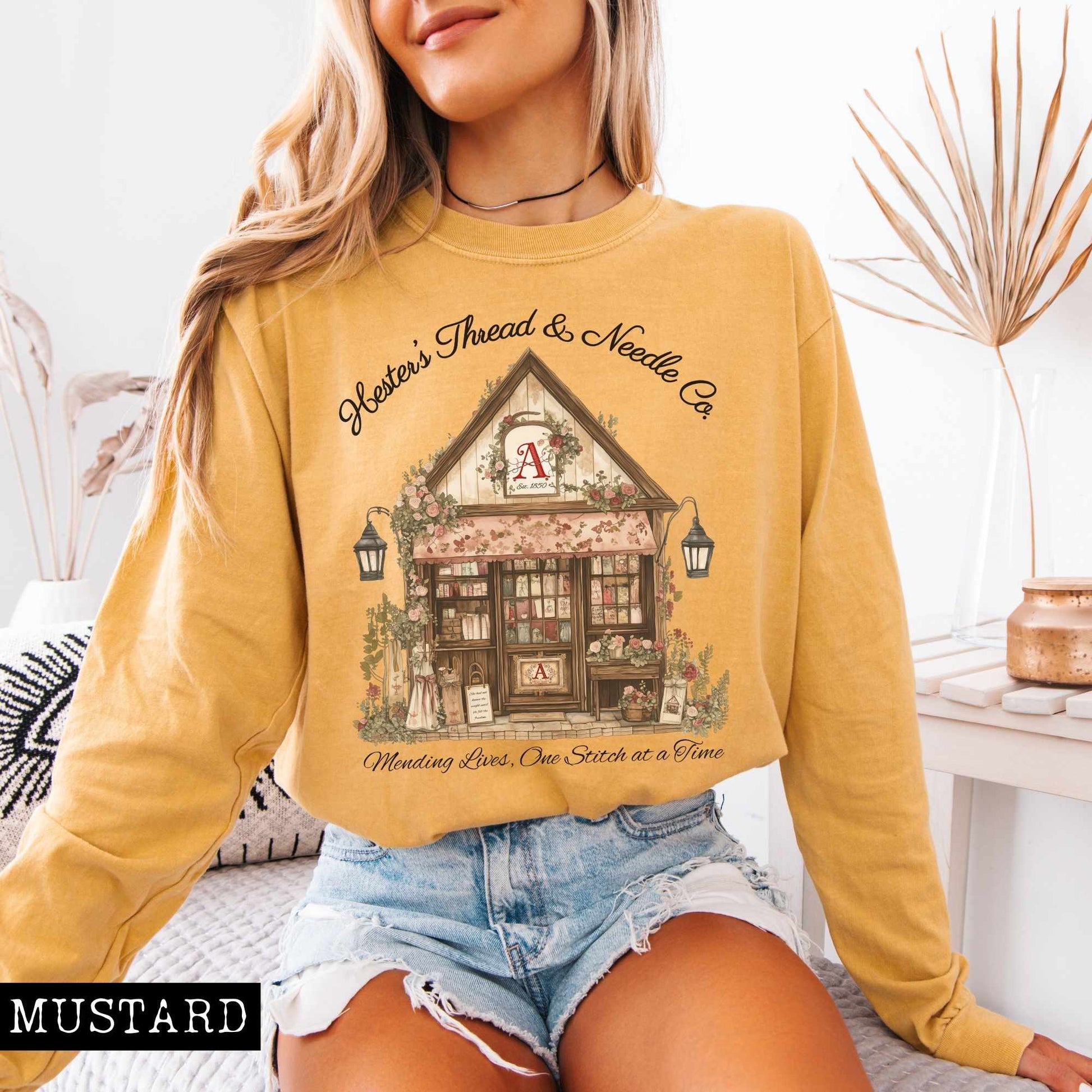 Long-sleeve Hester's Thread & Needle Co. The Scarlett Letter Long Sleeved Shirt The Mystic Eden