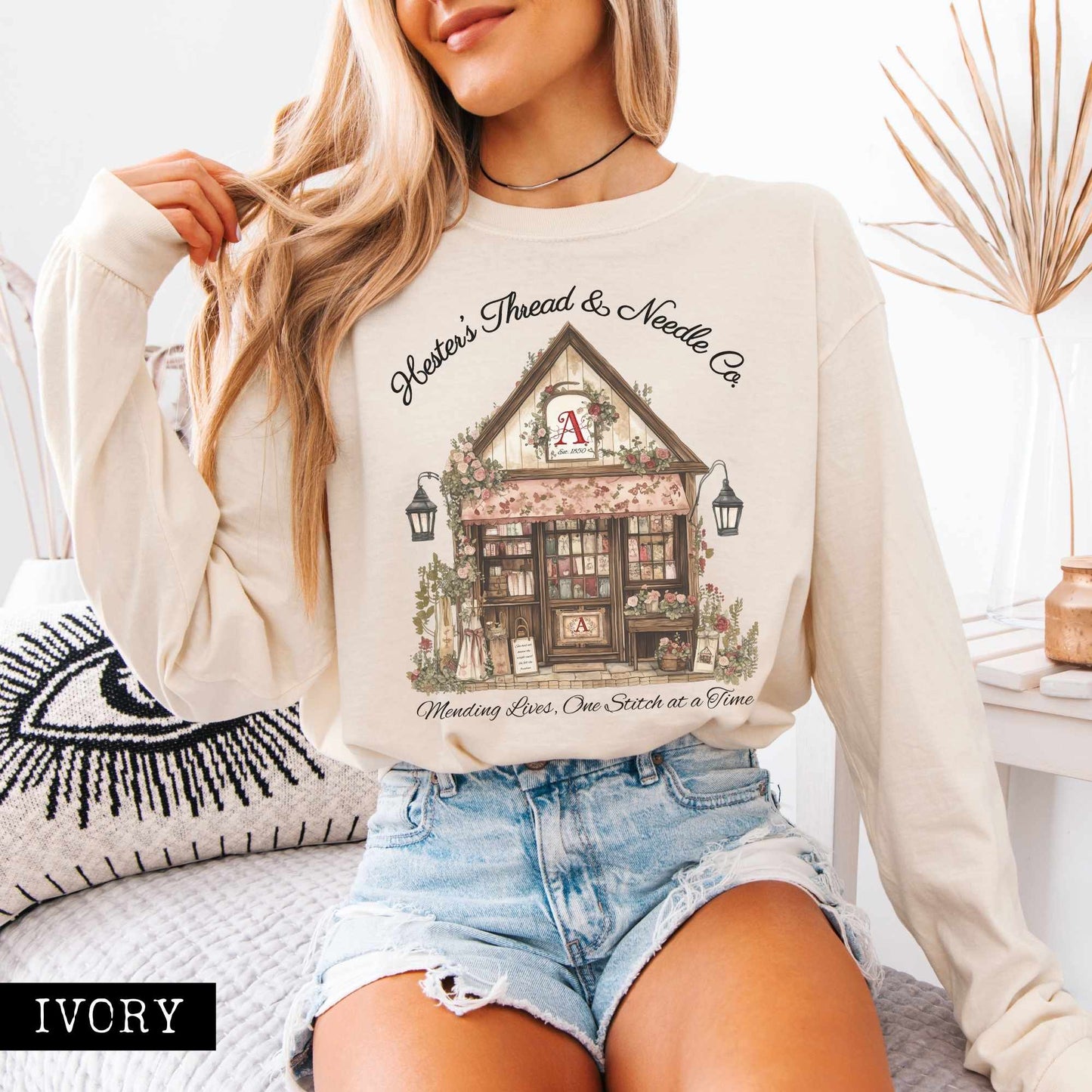 Long-sleeve Hester's Thread & Needle Co. The Scarlett Letter Long Sleeved Shirt The Mystic Eden