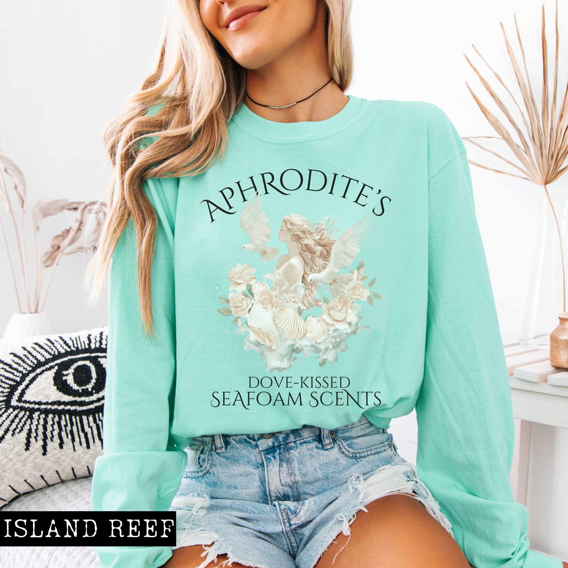 Long-sleeve Island Reef / S Aphrodite's Seafoam Scents Long Sleeved Shirt The Mystic Eden