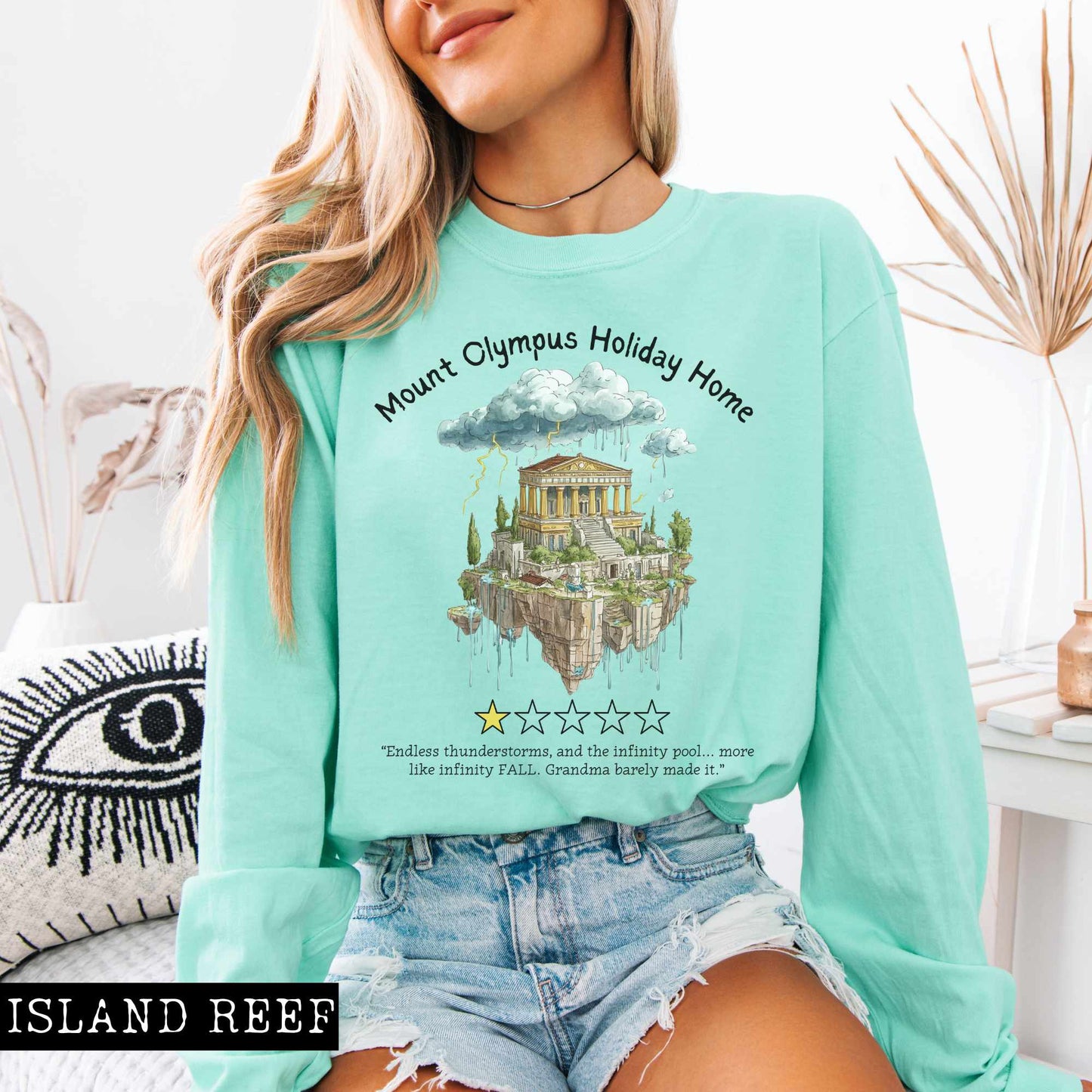 Long-sleeve Island Reef / S Mount Olympus Holiday Home Long Sleeved Shirt The Mystic Eden