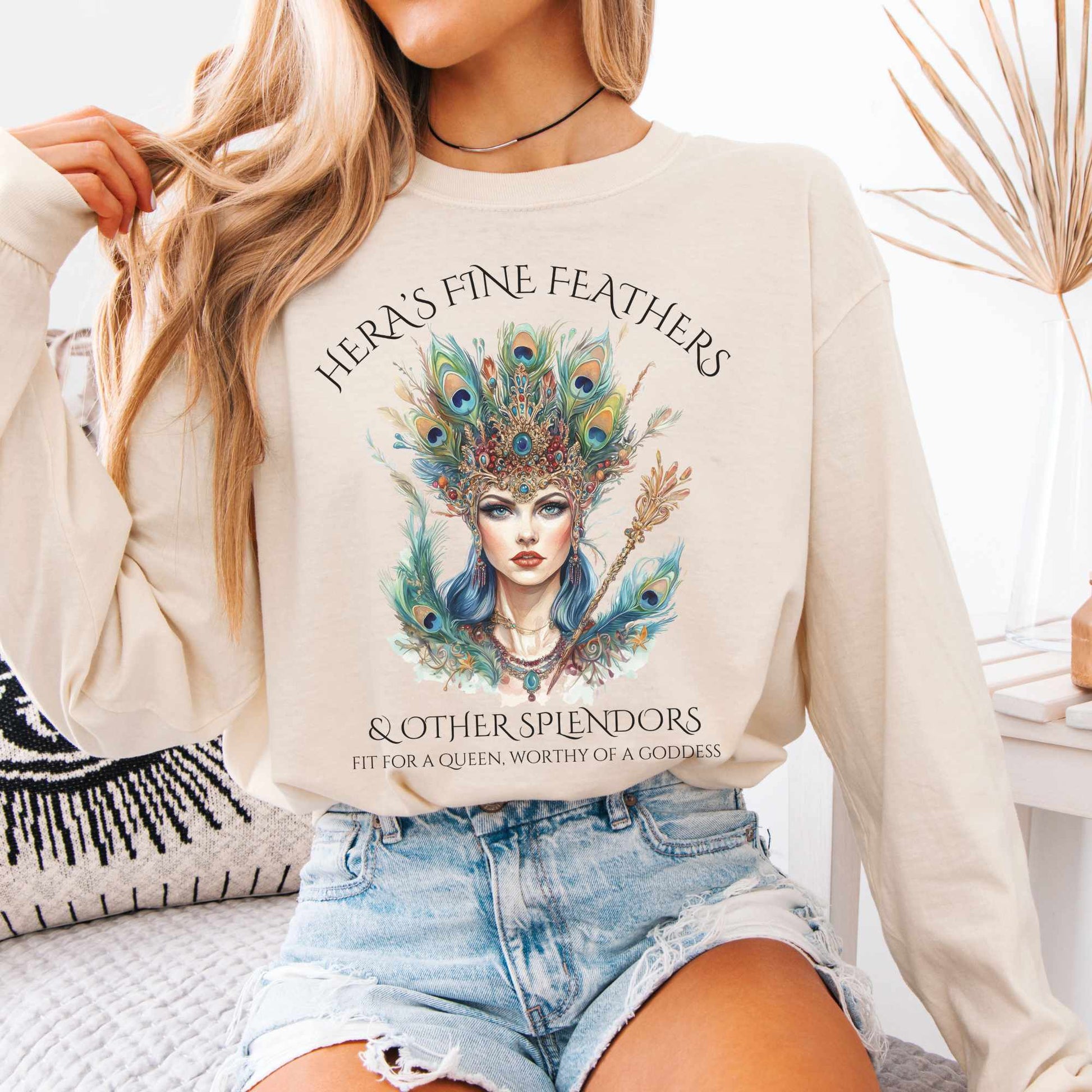 Long-sleeve Ivory / S Hera's Fine Feathers & Other Splendors Long Sleeved Shirt The Mystic Eden