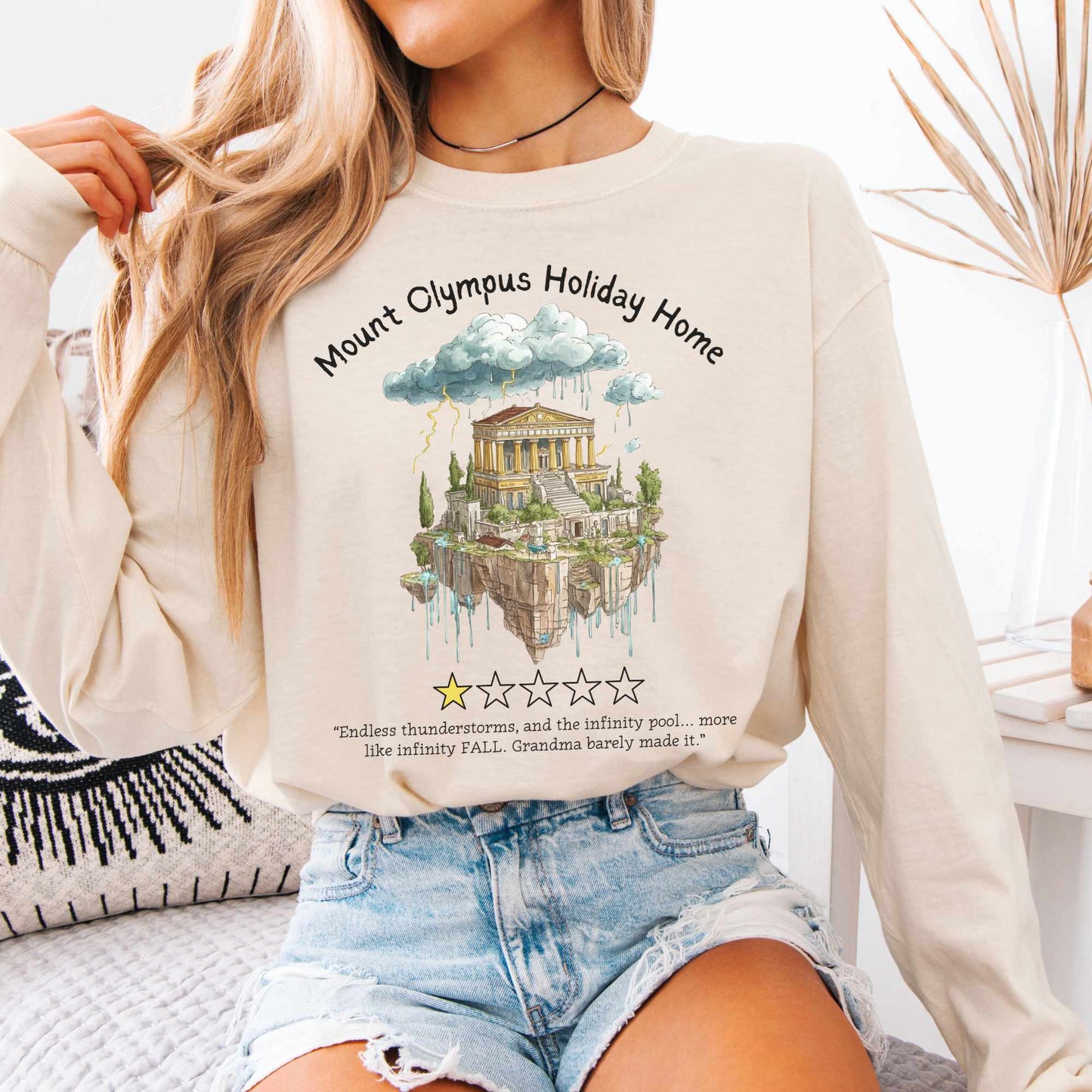 Long-sleeve Ivory / S Mount Olympus Holiday Home Long Sleeved Shirt The Mystic Eden