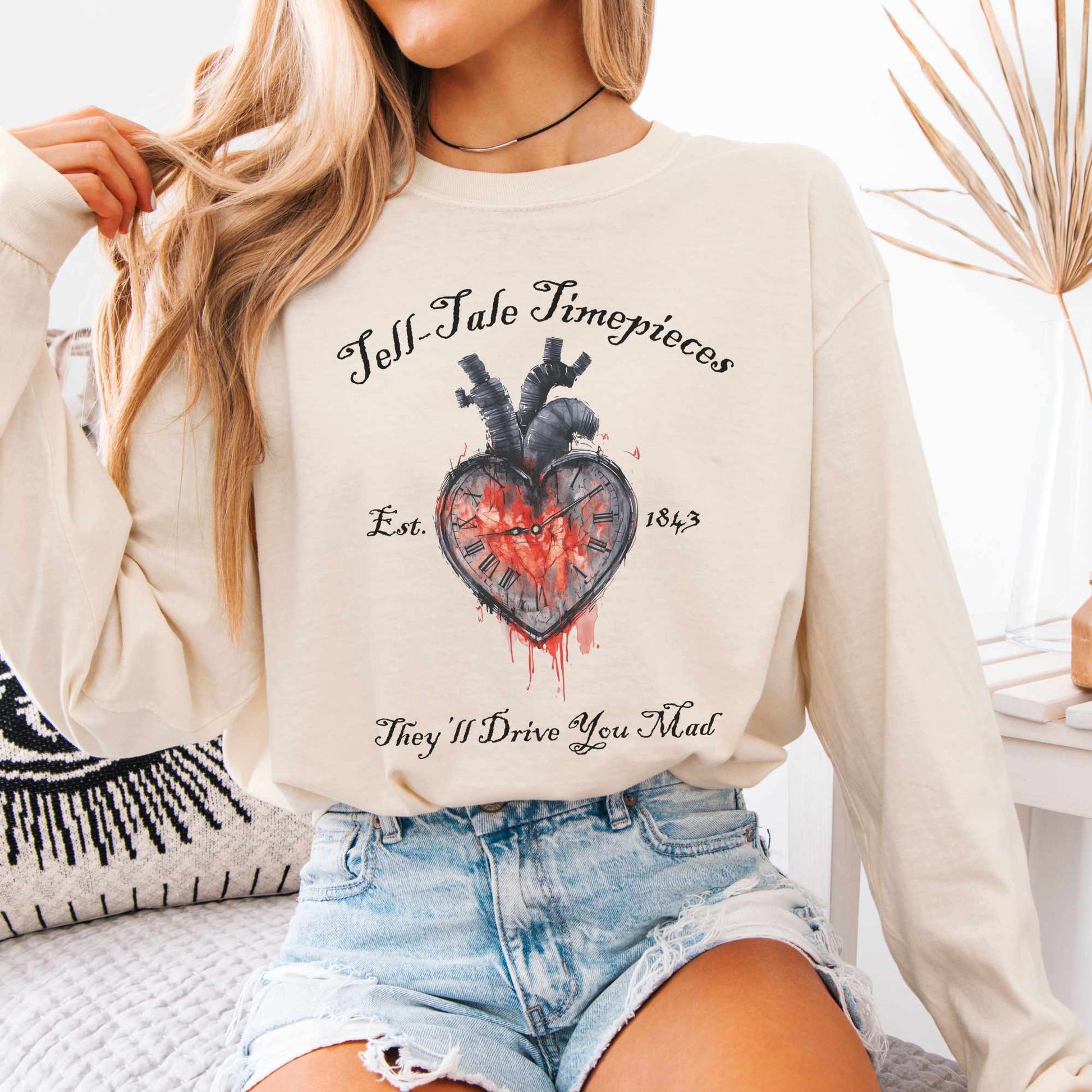 Long-sleeve Ivory / S Tell-Tale Timepieces Long Sleeved Shirt The Mystic Eden