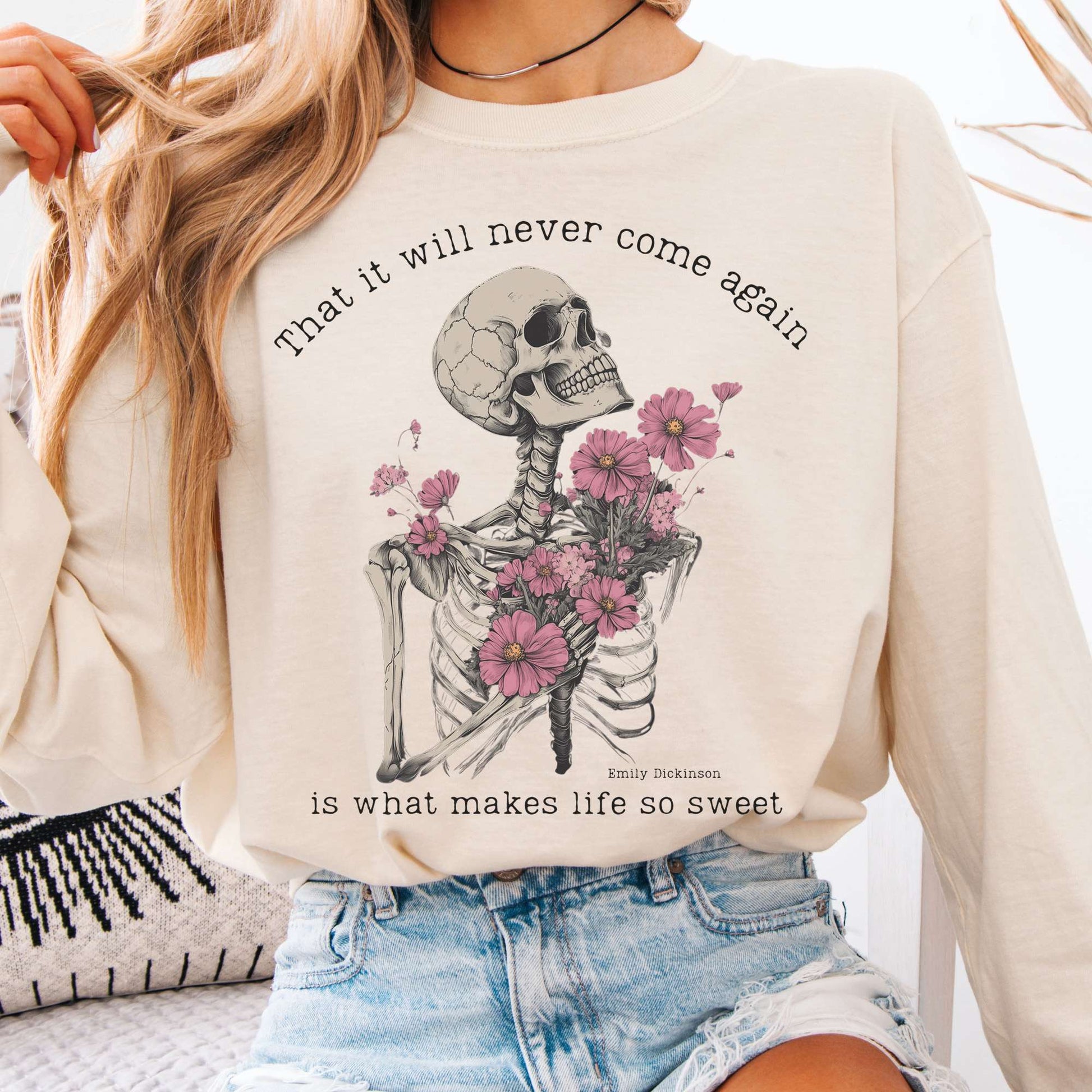 Long-sleeve Ivory / S That It Will Never Come Again Emily Dickinson Long Sleeve Tee The Mystic Eden