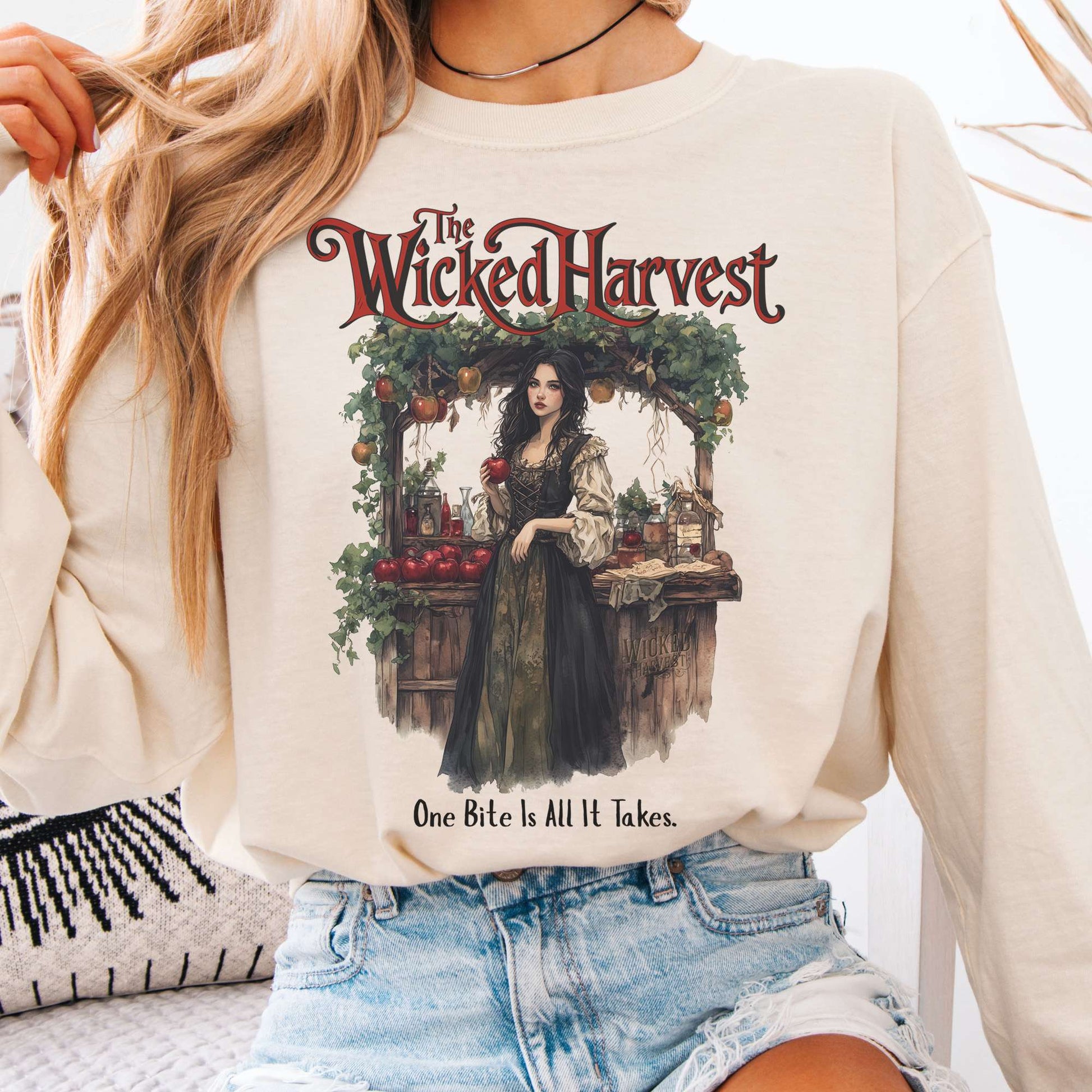 Long-sleeve Ivory / S The Wicked Harvest Long Sleeve Shirt The Mystic Eden