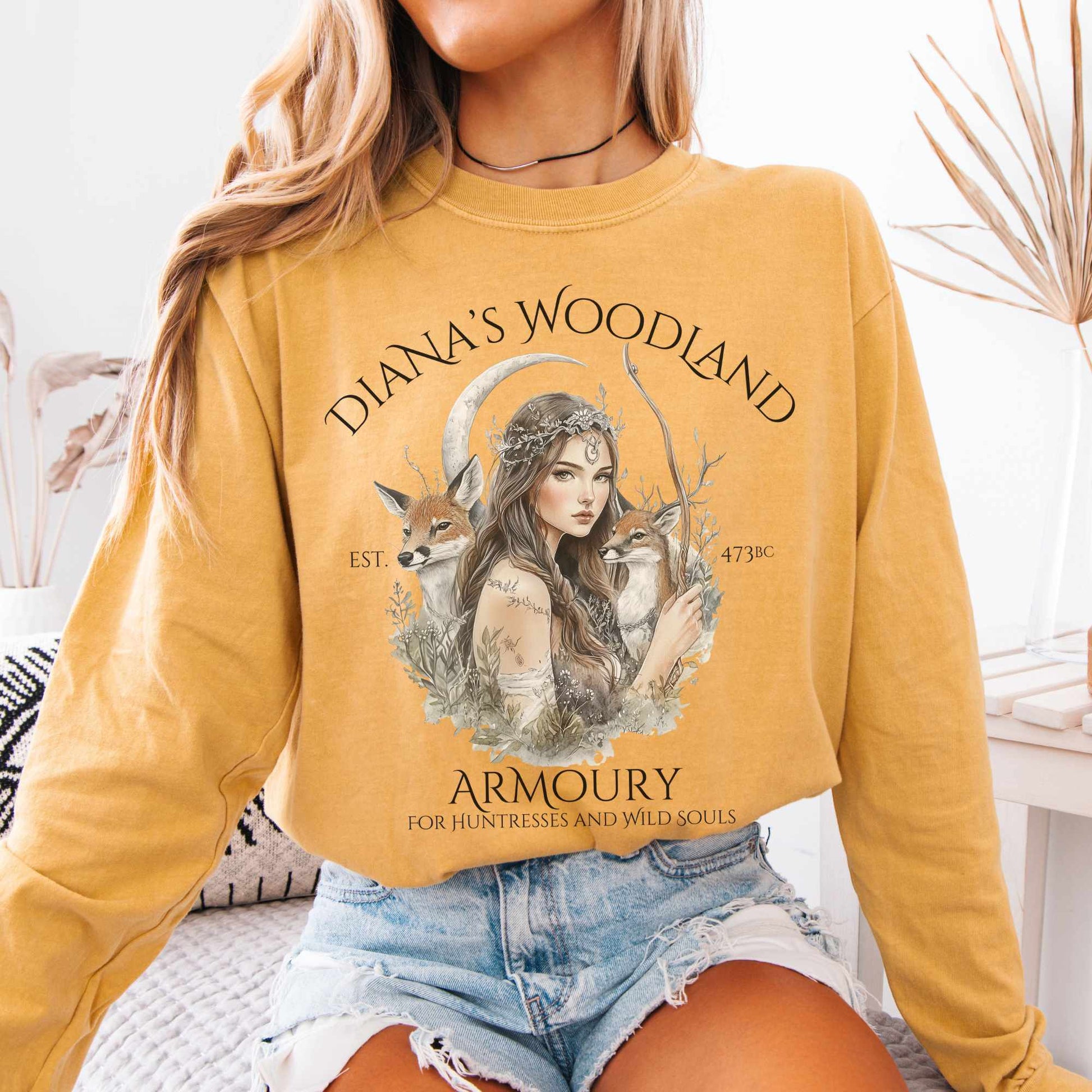 Long-sleeve Mustard / S Diana's Woodland Armoury Long Sleeved Shirt The Mystic Eden
