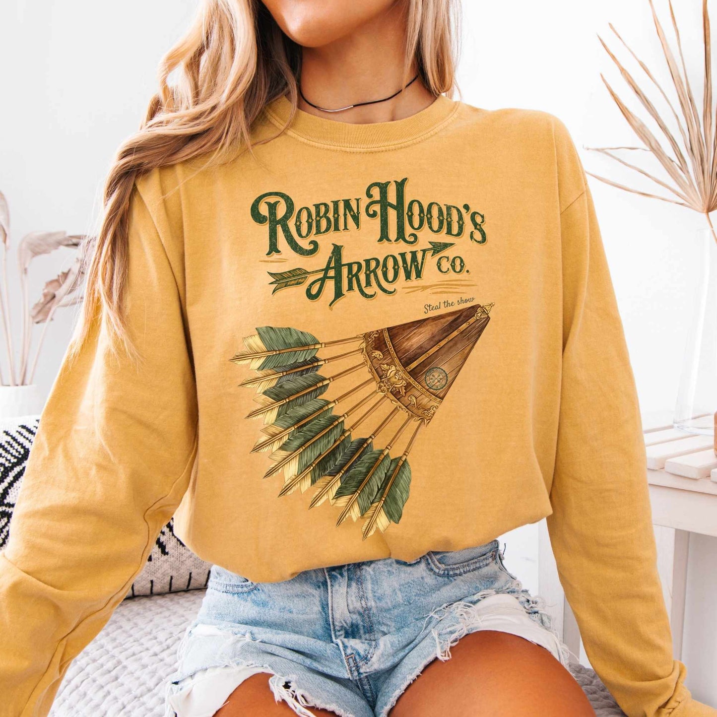 Long-sleeve Mustard / S Robin Hood's Arrow Co. Long Sleeved Shirt The Mystic Eden