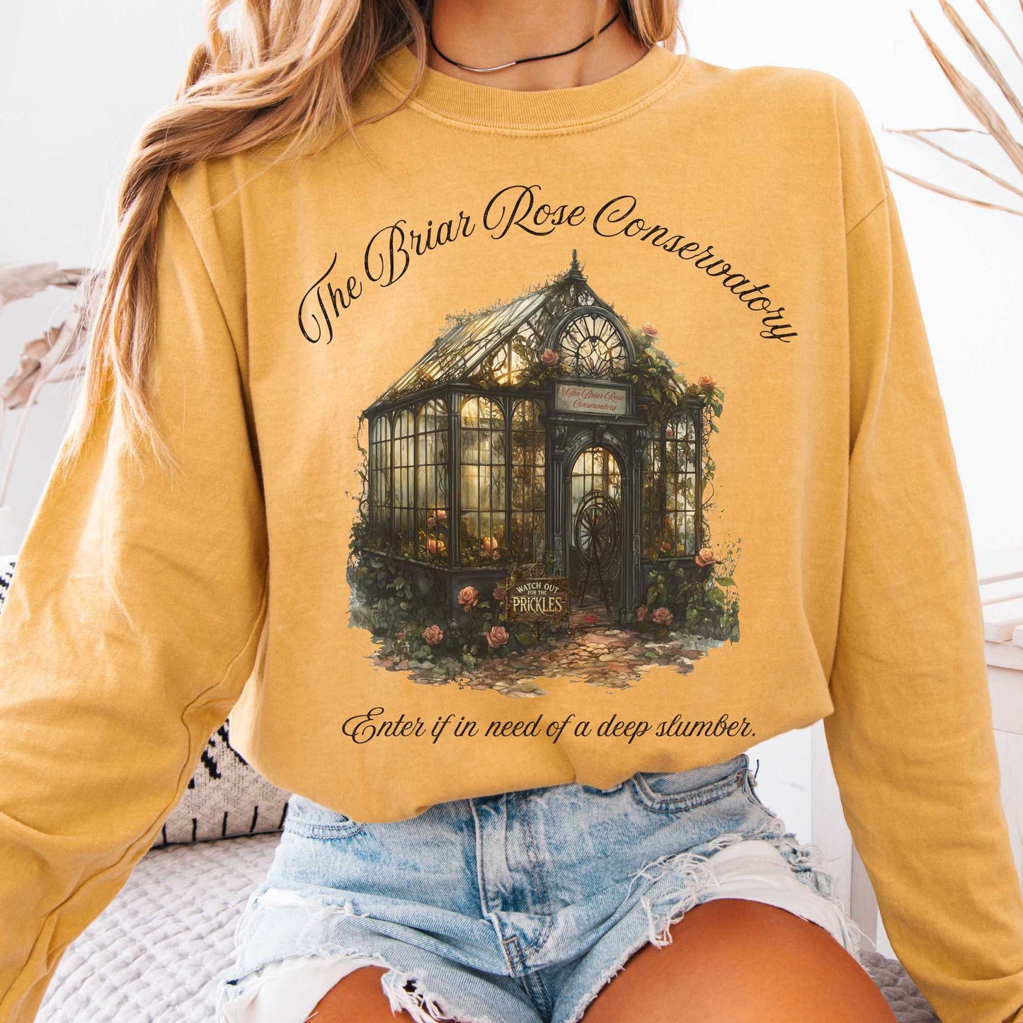 Long-sleeve Mustard / S The Briar Rose Conservatory Fairytale Long Sleeve Shirt The Mystic Eden