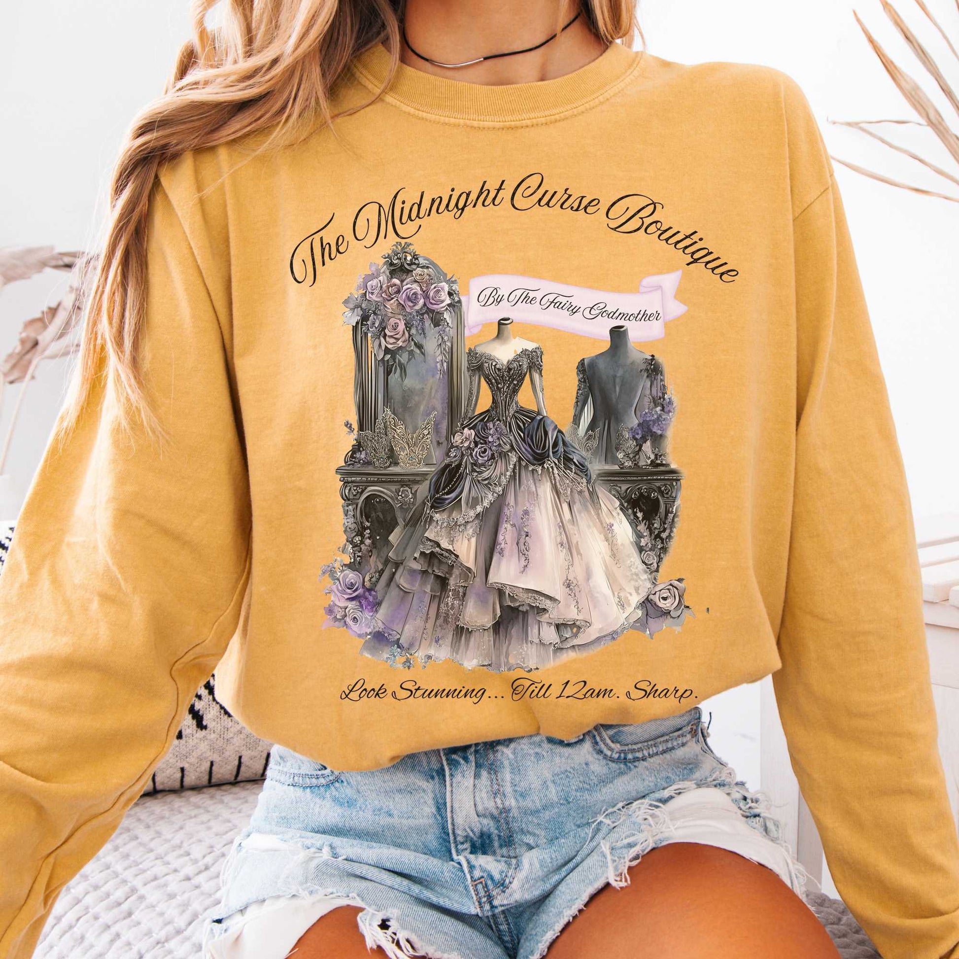 Long-sleeve Mustard / S The Midnight Curse Boutique Fairytale Long Sleeve Shirt The Mystic Eden