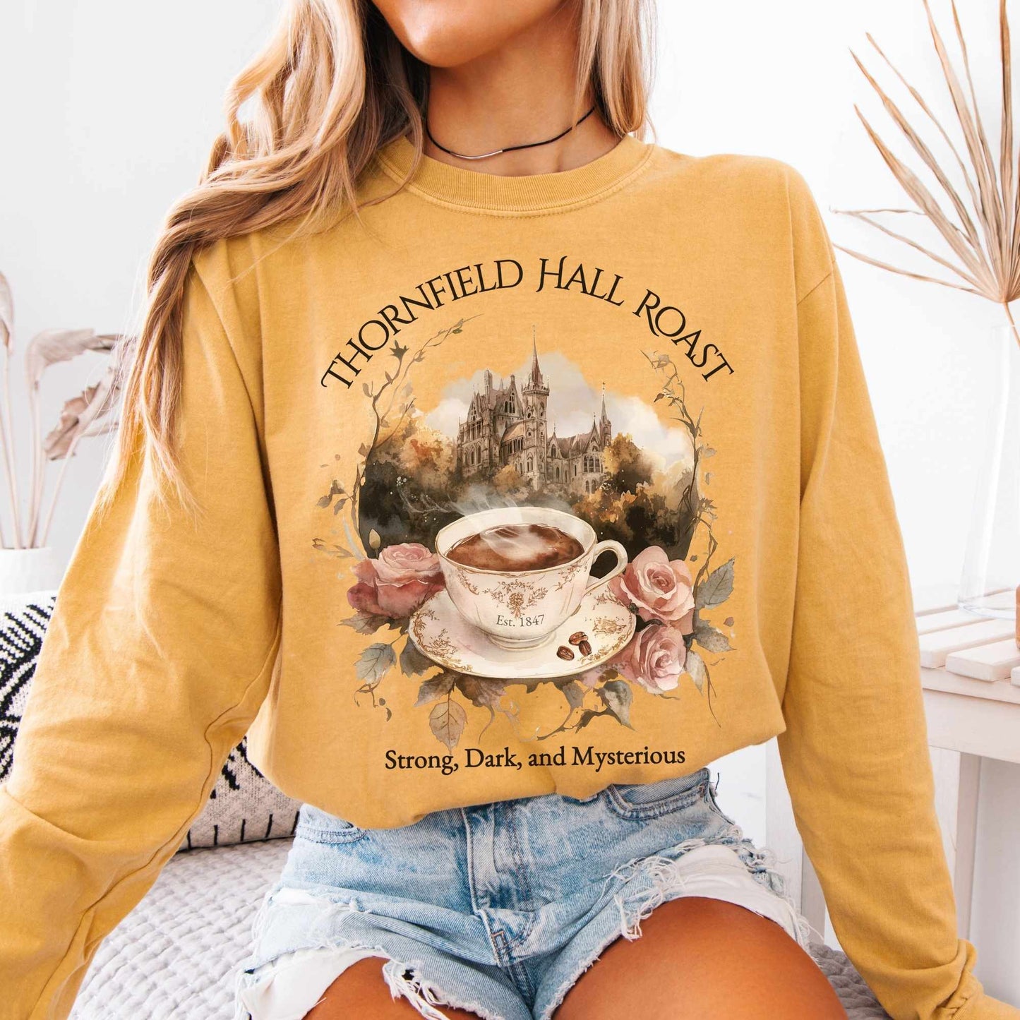 Long-sleeve Mustard / S Thornfield Hall Roast Long Sleeved Shirt The Mystic Eden