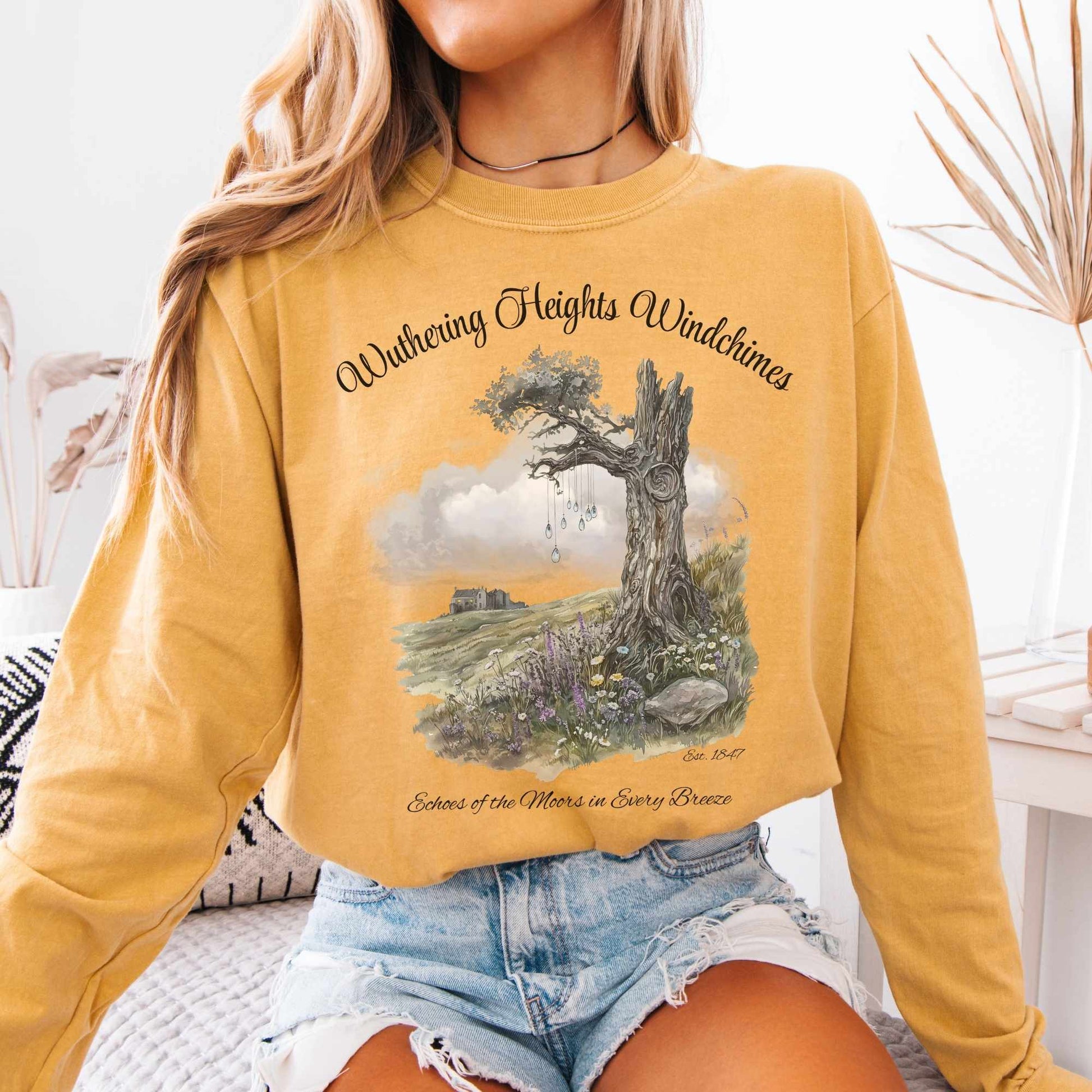 Long-sleeve Mustard / S Wuthering Heights Windchimes Long Sleeved Shirt The Mystic Eden