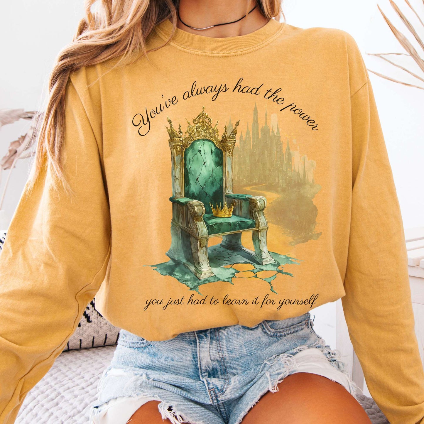 Long-sleeve Mustard / S You've Always Had The Power Long Sleeve Shirt The Mystic Eden