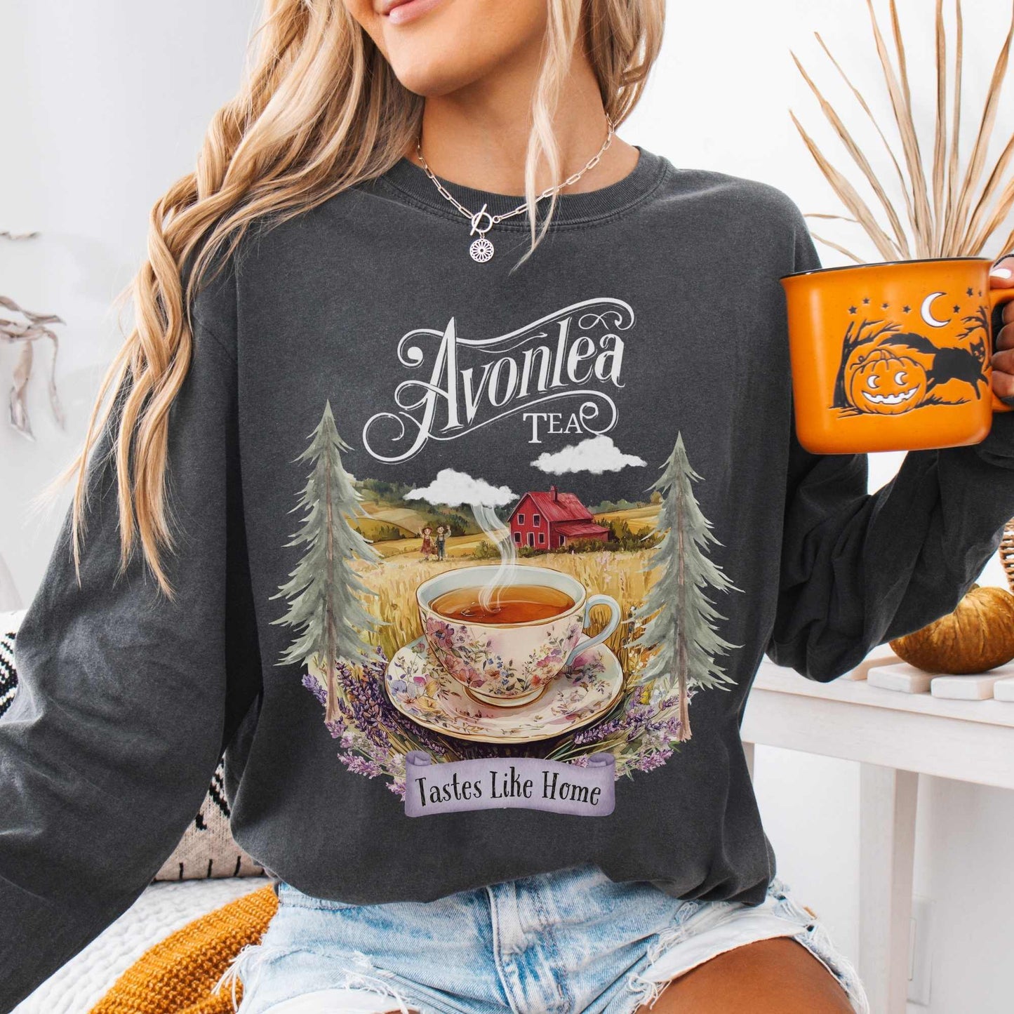 Long-sleeve Pepper / S Avonlea Tea Anne of Green Gables Long Sleeved Shirt The Mystic Eden