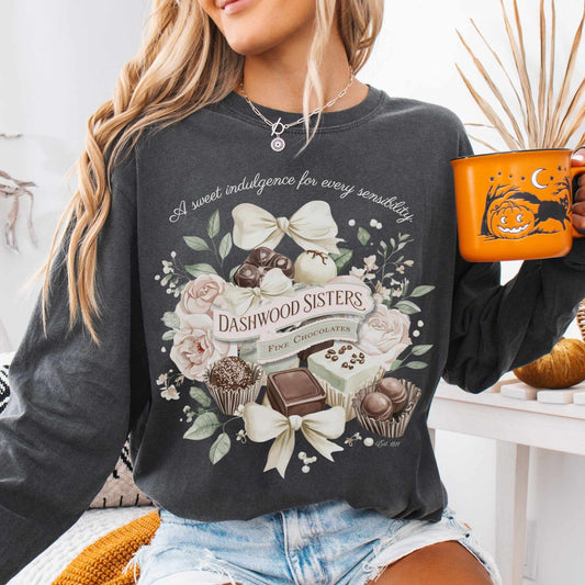 Long-sleeve Pepper / S Dashwood Sisters Fine Chocolates Long Sleeved Shirt The Mystic Eden