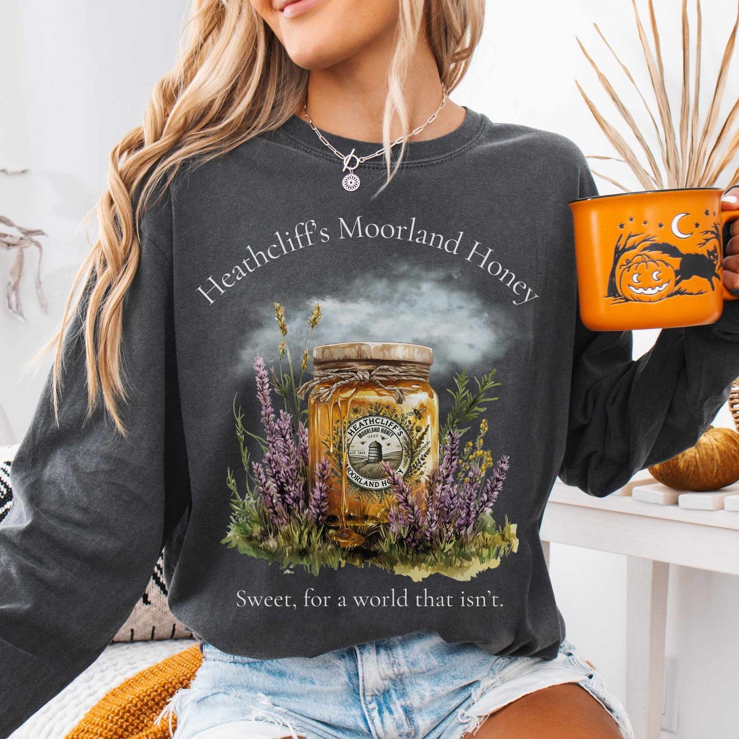 Long-sleeve Pepper / S Heathcliff's Moorland Honey Long Sleeved Shirt The Mystic Eden