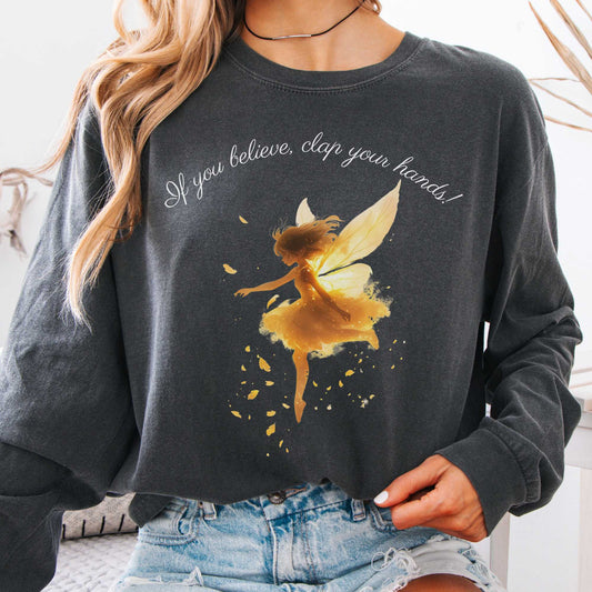 Long-sleeve Pepper / S If You Believe, Clap Your Hands! Pan Long Sleeve Shirt The Mystic Eden