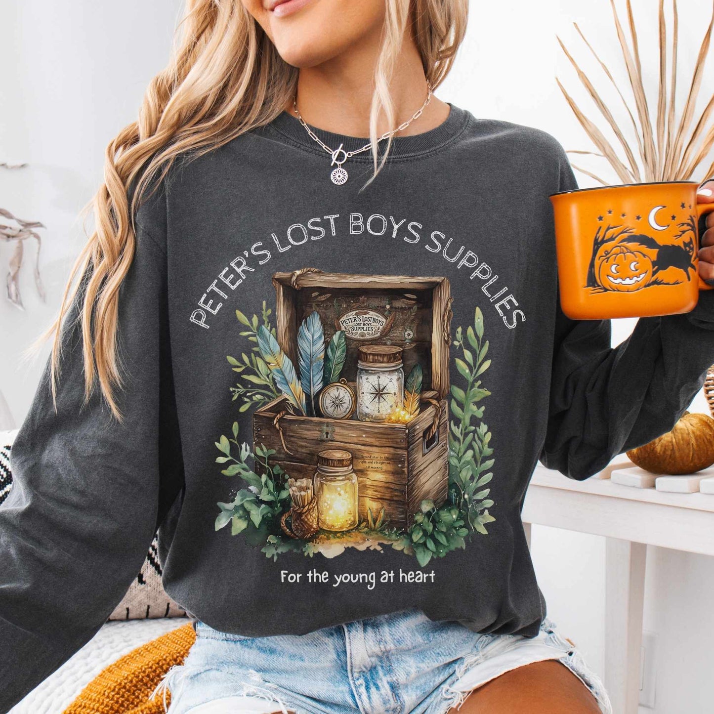 Long-sleeve Pepper / S Peter's Lost Boys Supplies Peter Pan Long Sleeved Shirt The Mystic Eden