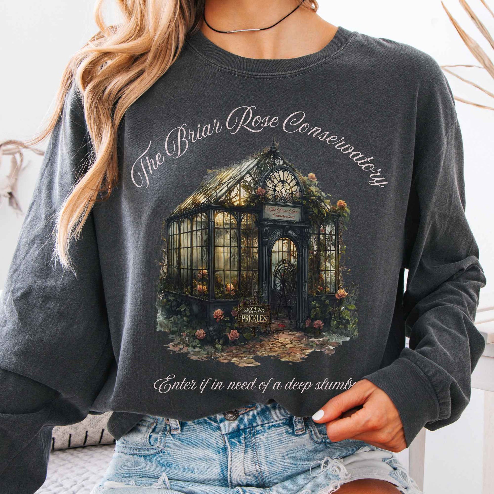 Long-sleeve Pepper / S The Briar Rose Conservatory Fairytale Long Sleeve Shirt The Mystic Eden