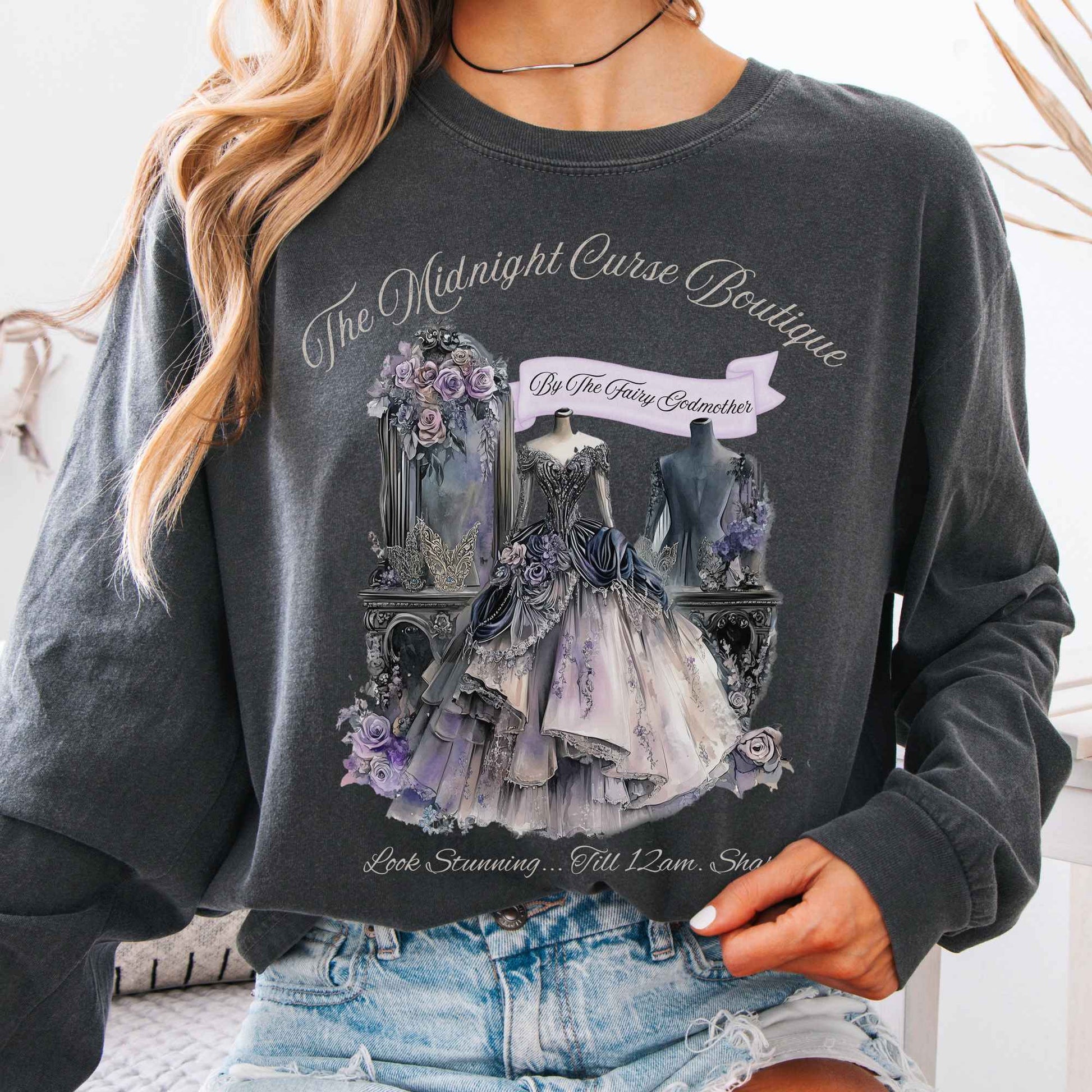 Long-sleeve Pepper / S The Midnight Curse Boutique Fairytale Long Sleeve Shirt The Mystic Eden