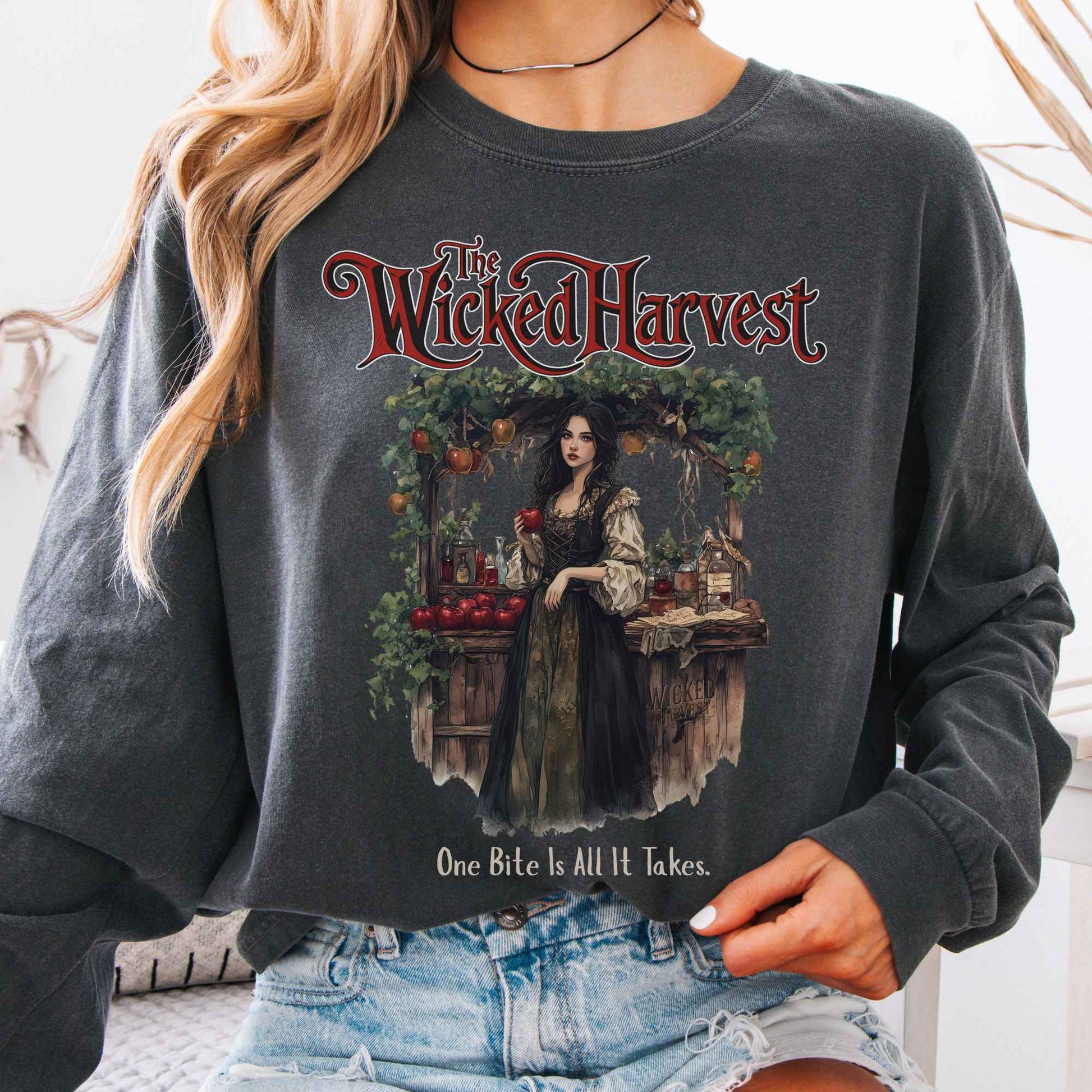 Long-sleeve Pepper / S The Wicked Harvest Long Sleeve Shirt The Mystic Eden