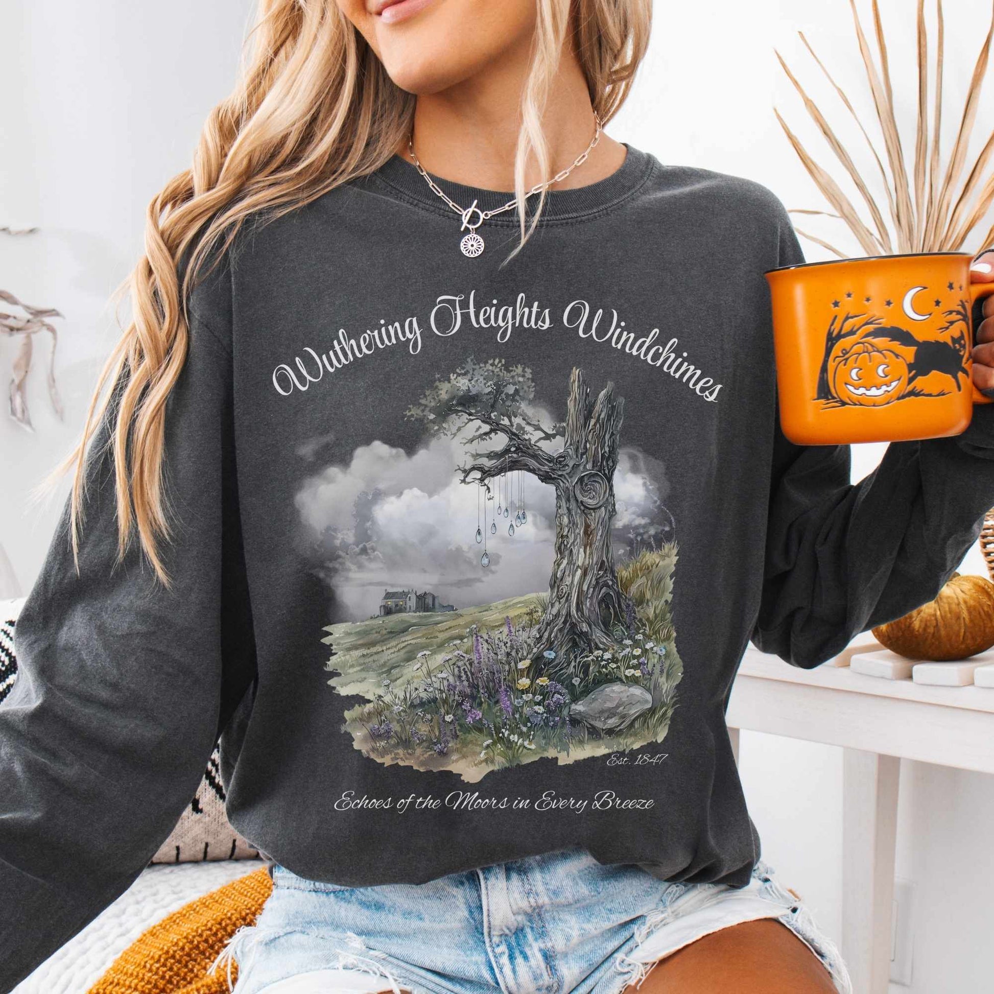 Long-sleeve Pepper / S Wuthering Heights Windchimes Long Sleeved Shirt The Mystic Eden