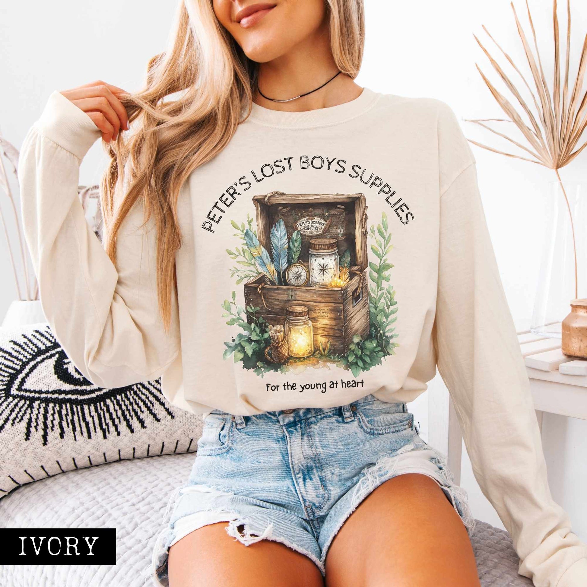 Long-sleeve Peter's Lost Boys Supplies Peter Pan Long Sleeved Shirt The Mystic Eden