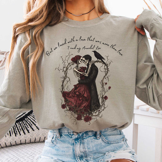 Long-sleeve Sandstone / S Annabel Lee Edgar Allan Poe Long Sleeve Shirt The Mystic Eden