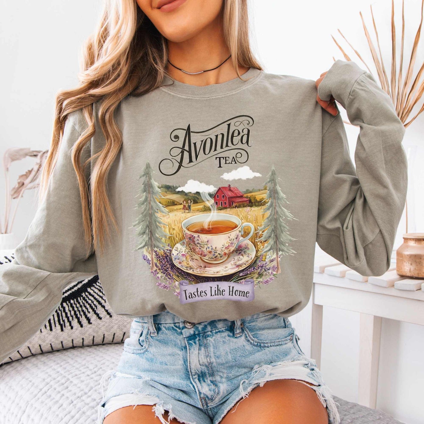 Long-sleeve Sandstone / S Avonlea Tea Anne of Green Gables Long Sleeved Shirt The Mystic Eden
