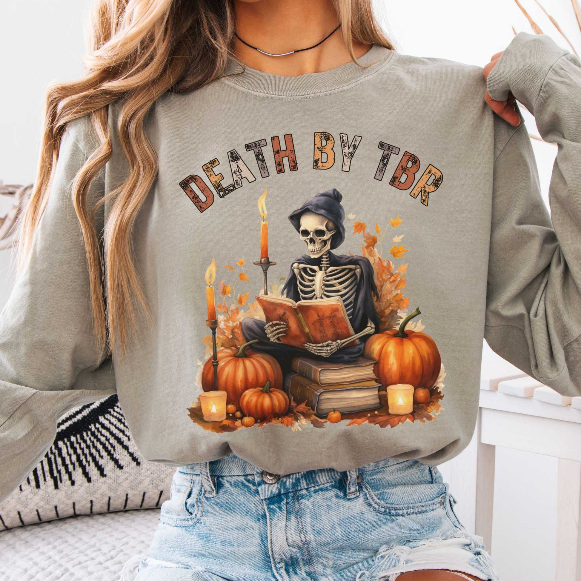 Long-sleeve Sandstone / S Death by TBR Bookish Long Sleeve The Mystic Eden