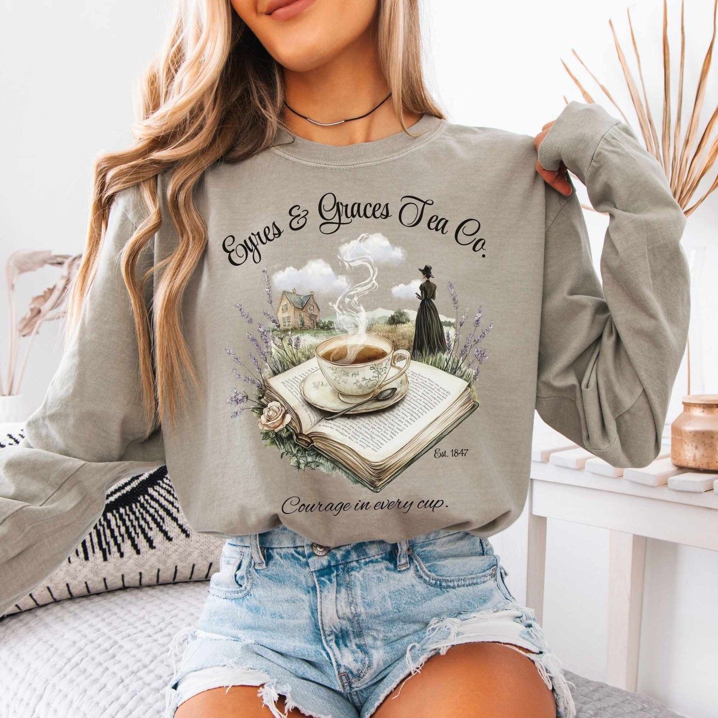 Long-sleeve Sandstone / S Eyres & Graces Tea Co. Long Sleeved Shirt The Mystic Eden