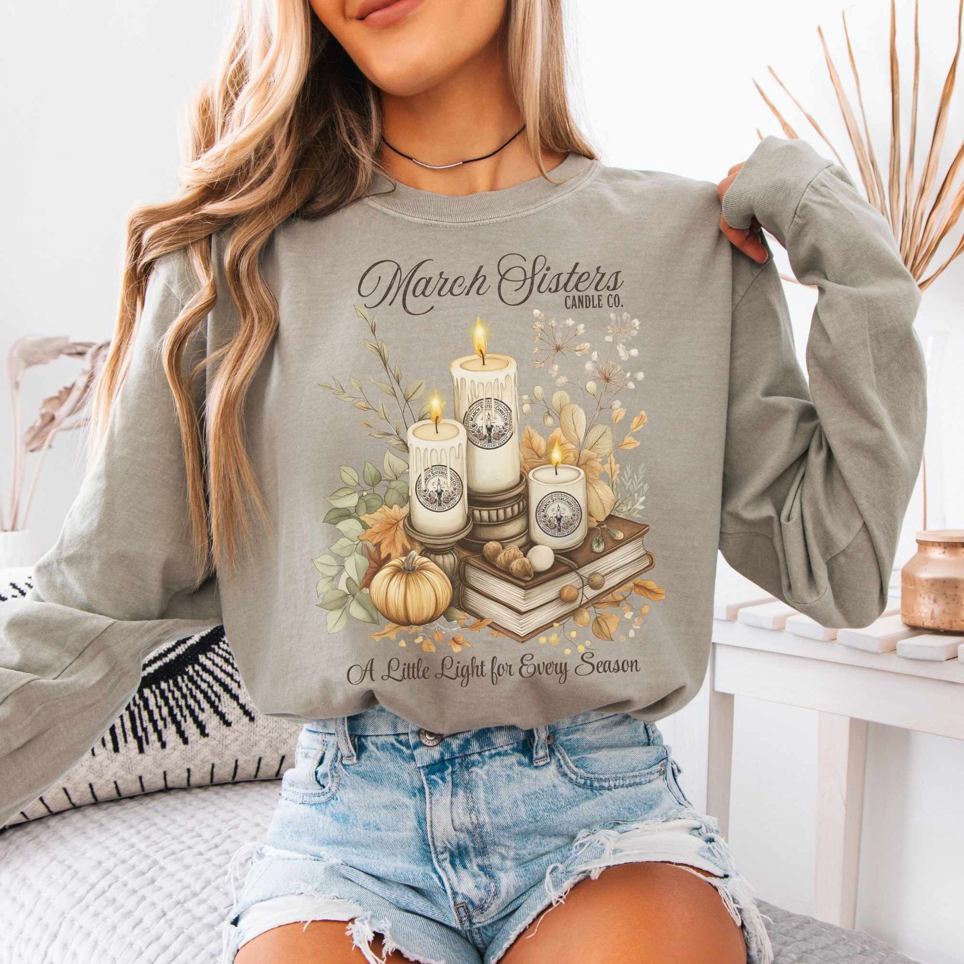 Long-sleeve Sandstone / S March Sisters Candle Co. Long Sleeved Shirt The Mystic Eden
