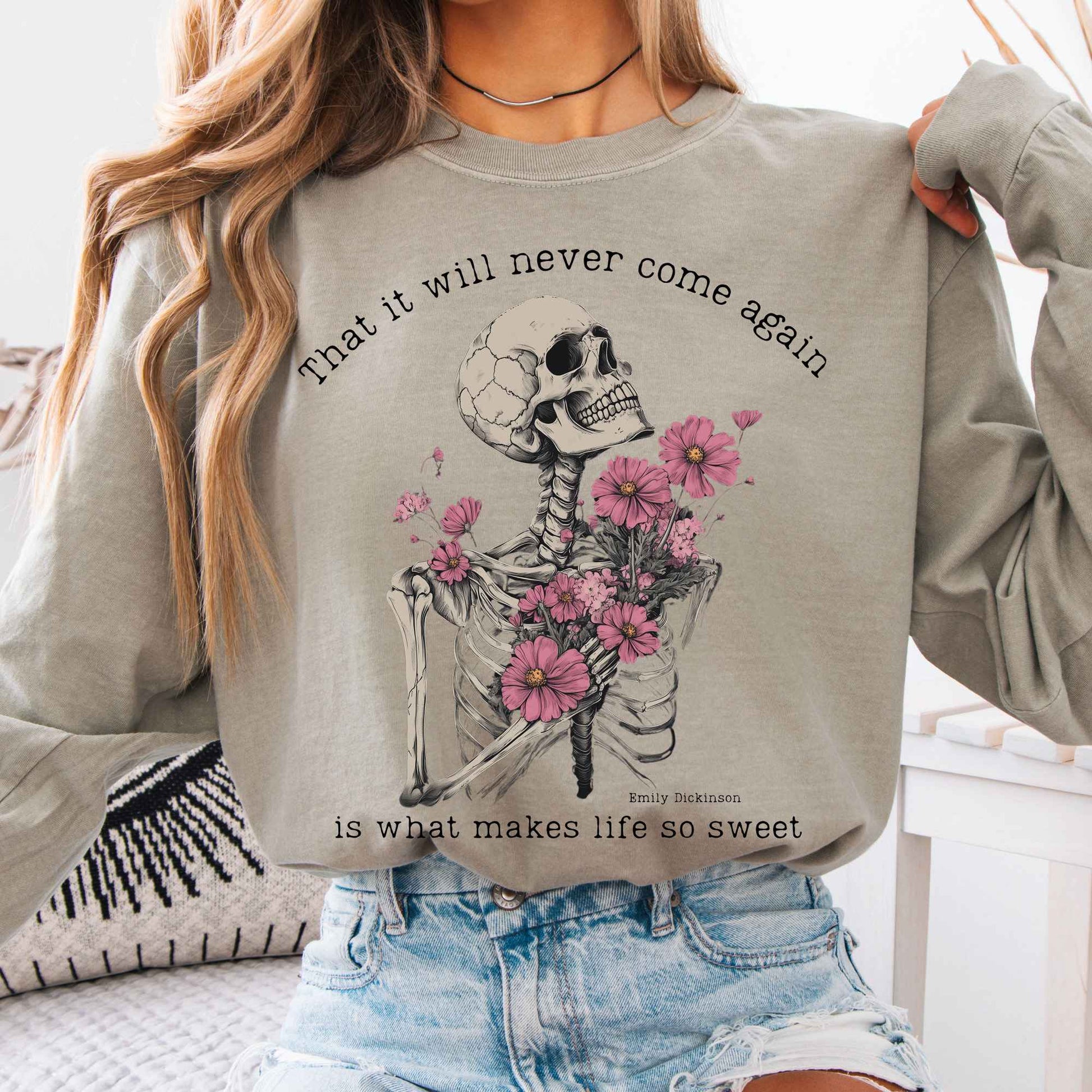 Long-sleeve Sandstone / S That It Will Never Come Again Emily Dickinson Long Sleeve Tee The Mystic Eden