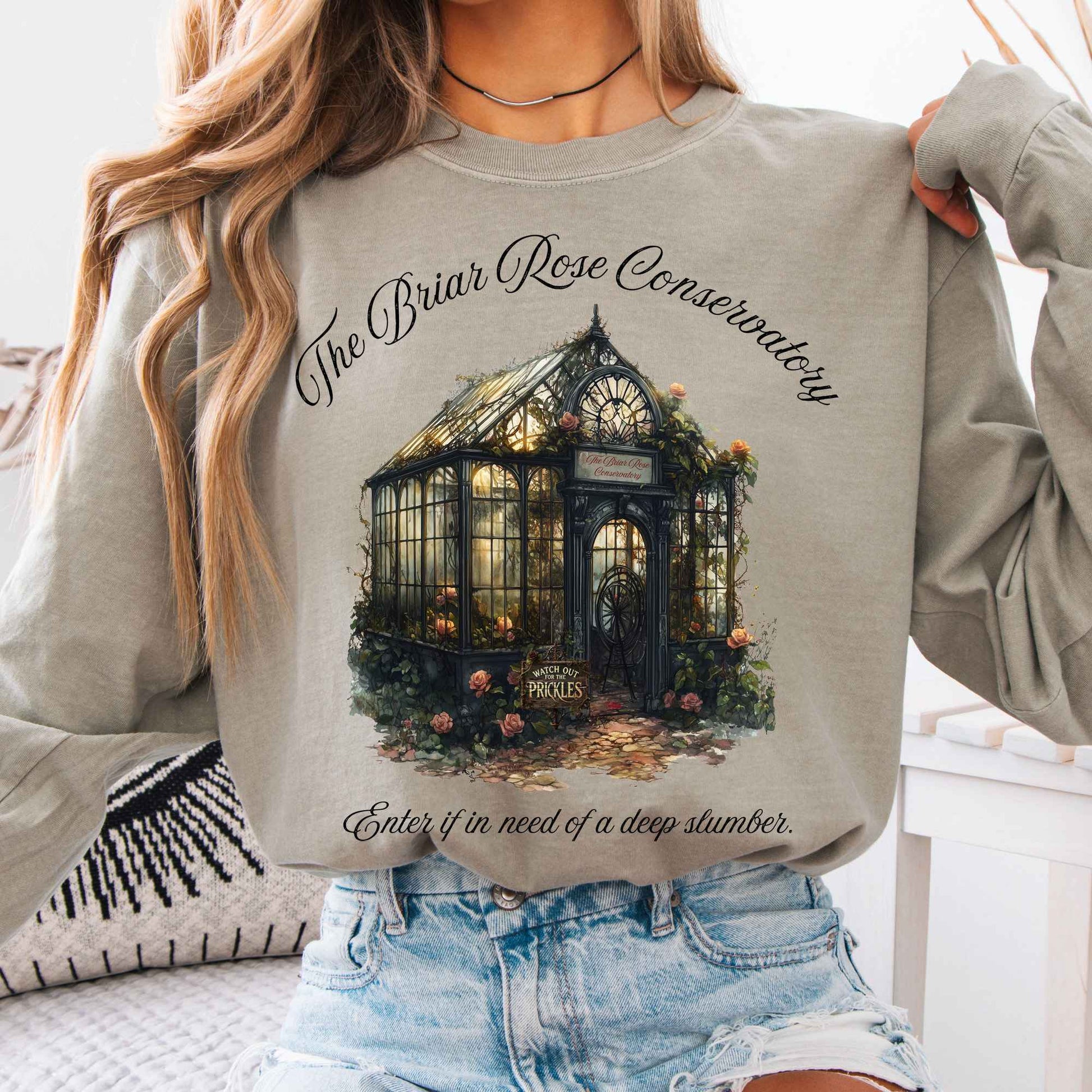 Long-sleeve Sandstone / S The Briar Rose Conservatory Fairytale Long Sleeve Shirt The Mystic Eden