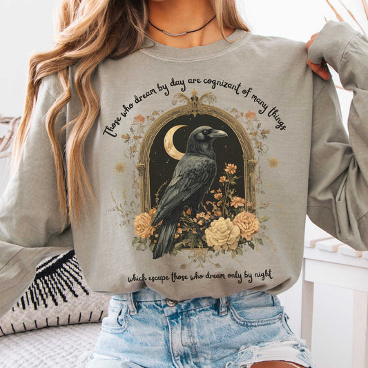 Long-sleeve Sandstone / S Those Who Dream By Day Edgar Allan Poe Long Sleeved Shirt The Mystic Eden
