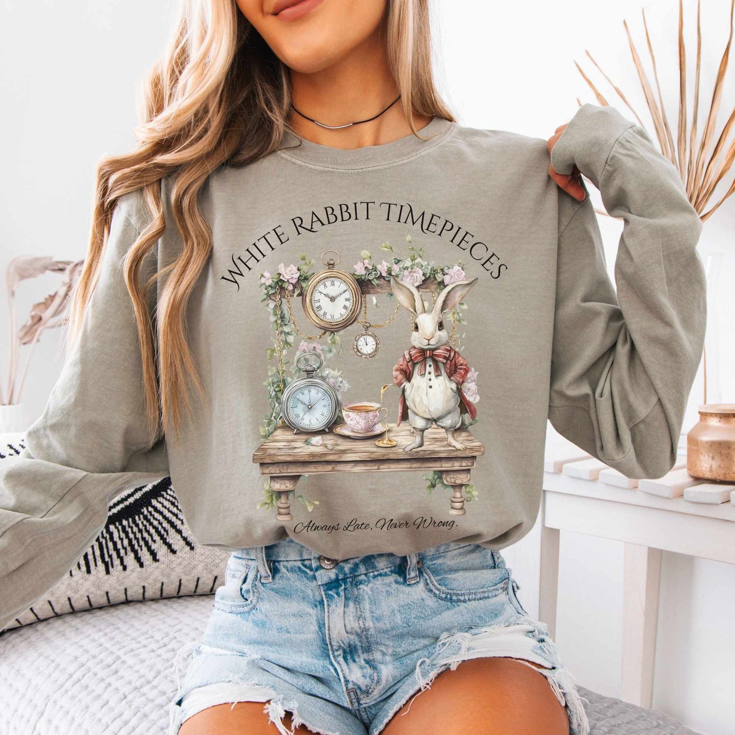 Long-sleeve Sandstone / S White Rabbit Timepieces Long Sleeved Shirt The Mystic Eden