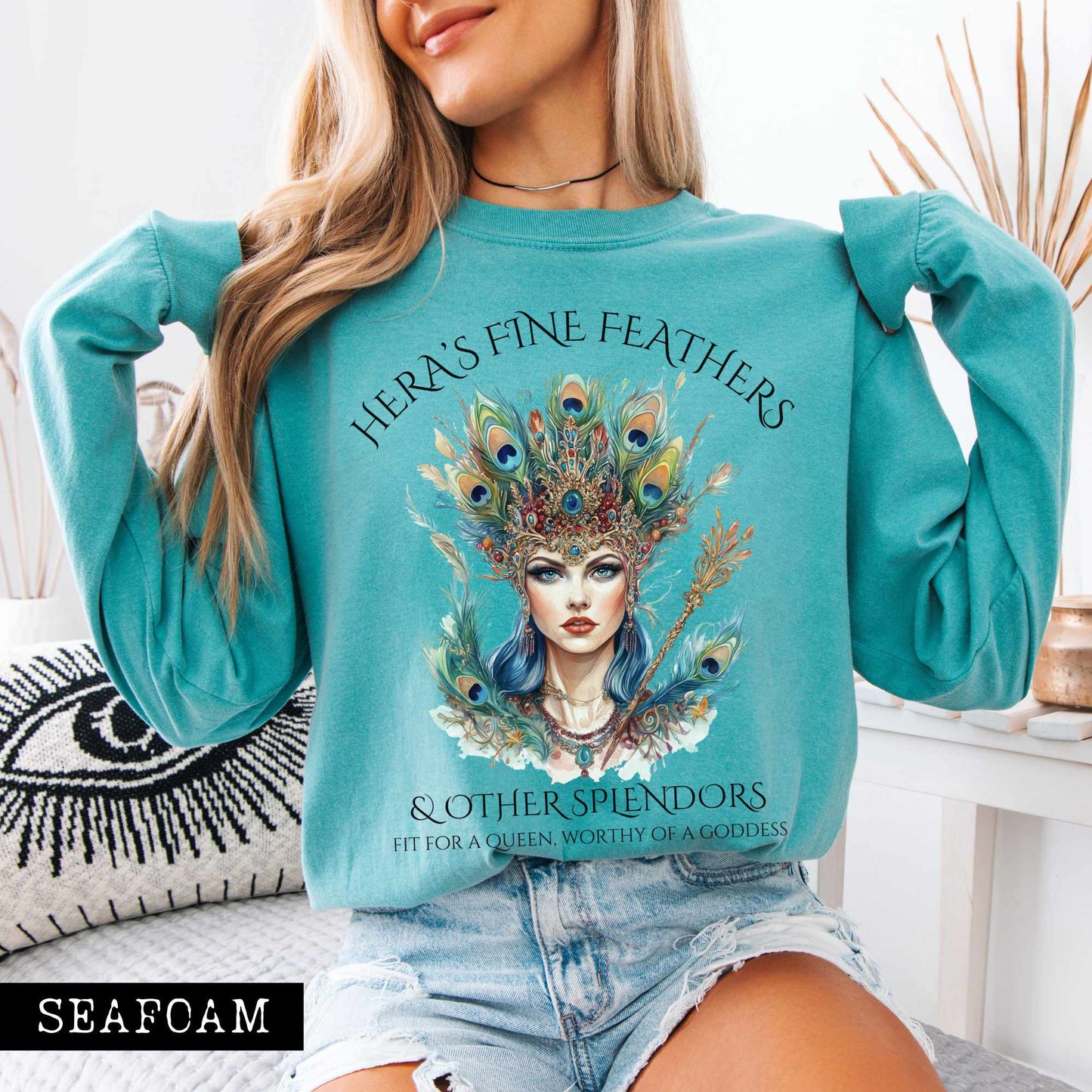 Long-sleeve Seafoam / S Hera's Fine Feathers & Other Splendors Long Sleeved Shirt The Mystic Eden