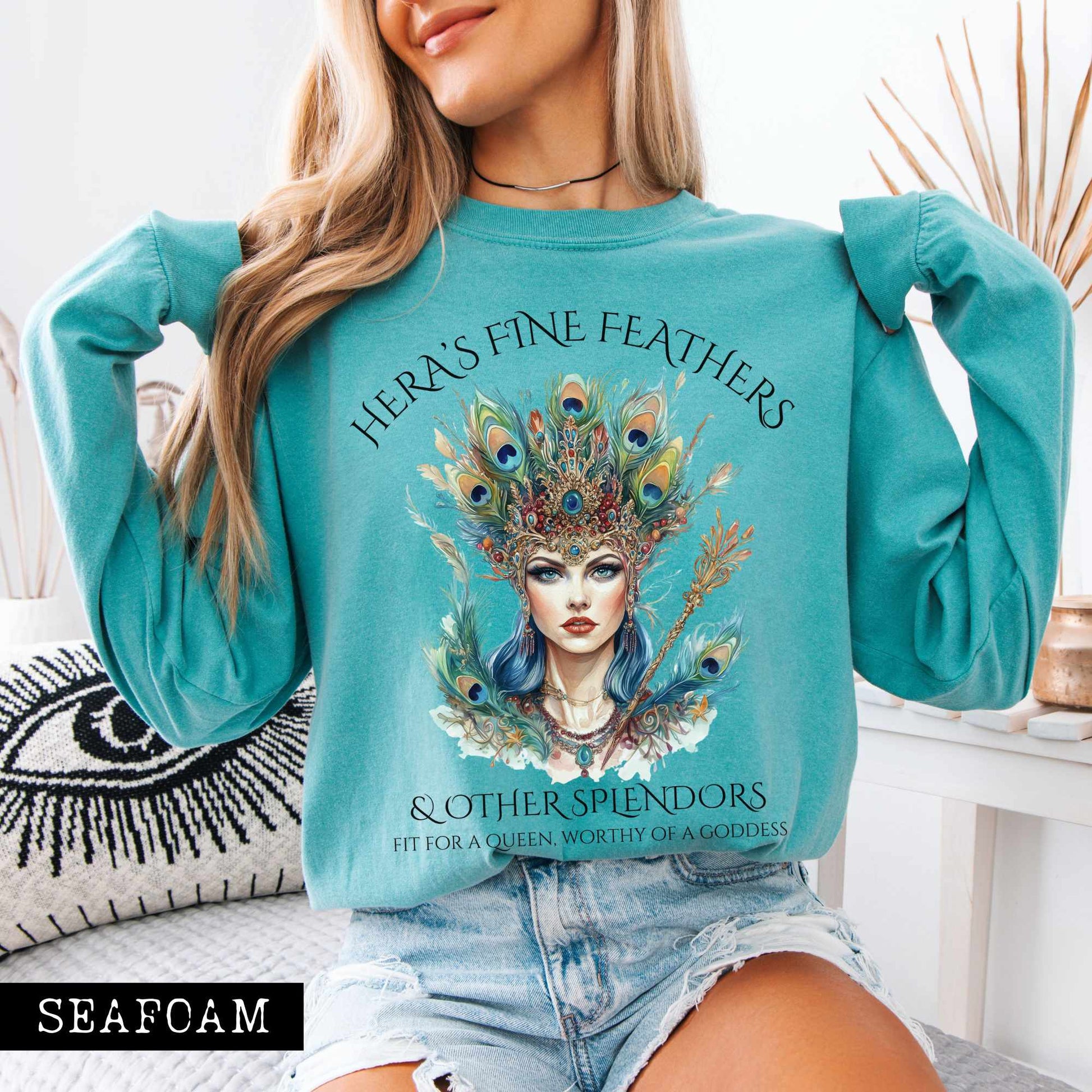 Long-sleeve Seafoam / S Hera's Fine Feathers & Other Splendors Long Sleeved Shirt The Mystic Eden