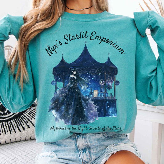 Long-sleeve Seafoam / S Nyx's Starlit Emporium Goddess Long Sleeve Shirt The Mystic Eden