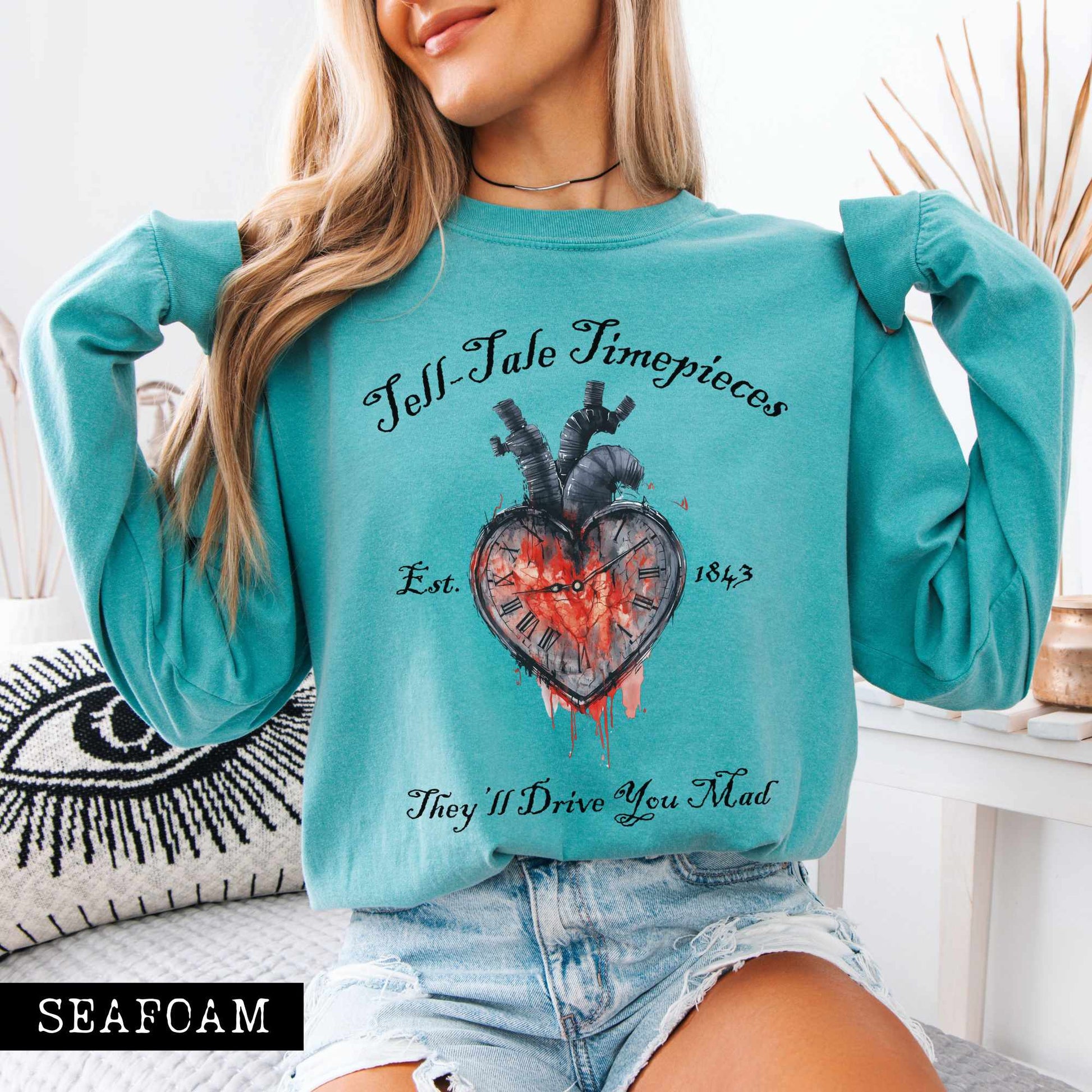 Long-sleeve Seafoam / S Tell-Tale Timepieces Long Sleeved Shirt The Mystic Eden