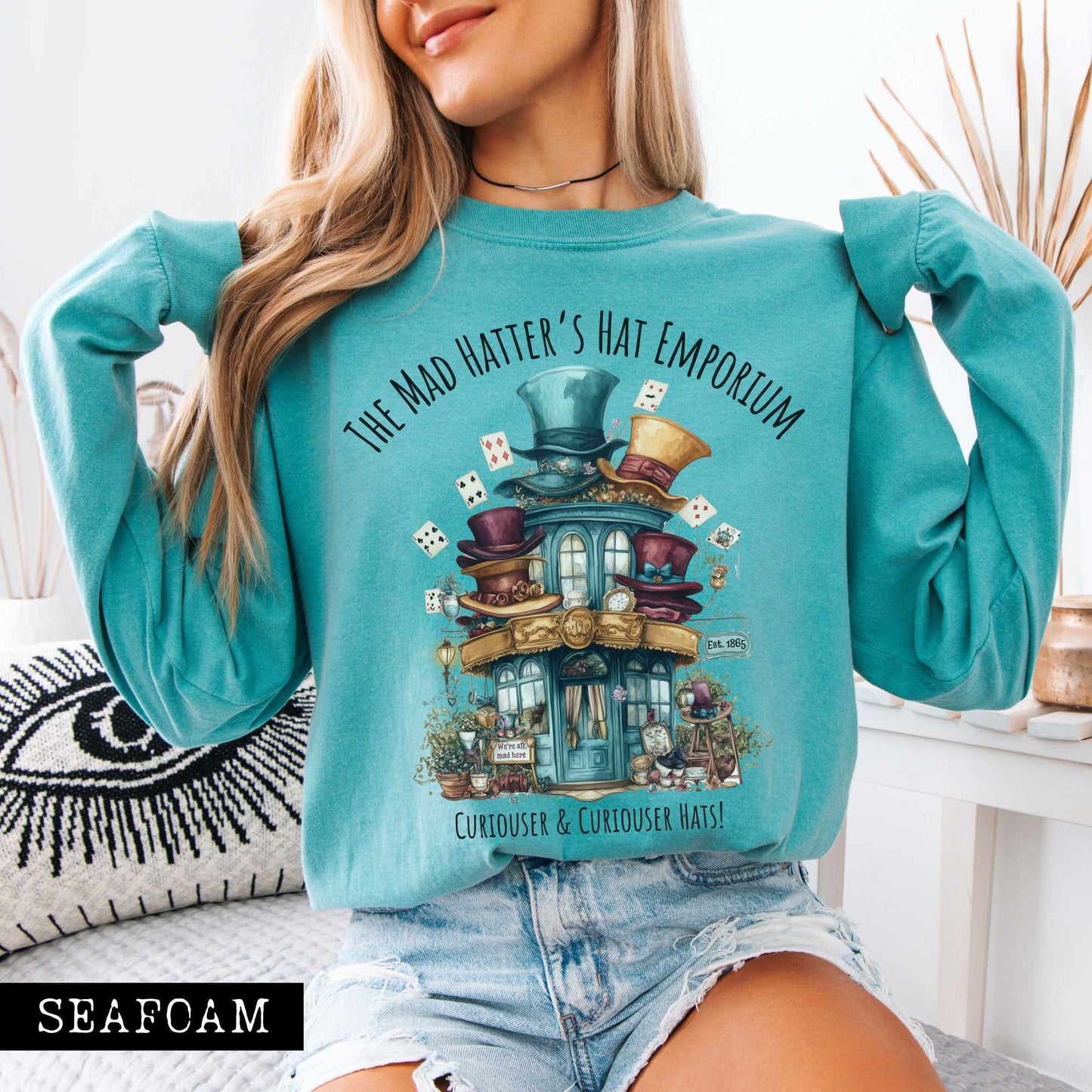 Long-sleeve Seafoam / S The Mad Hatter's Hat Emporium Long Sleeved Shirt The Mystic Eden