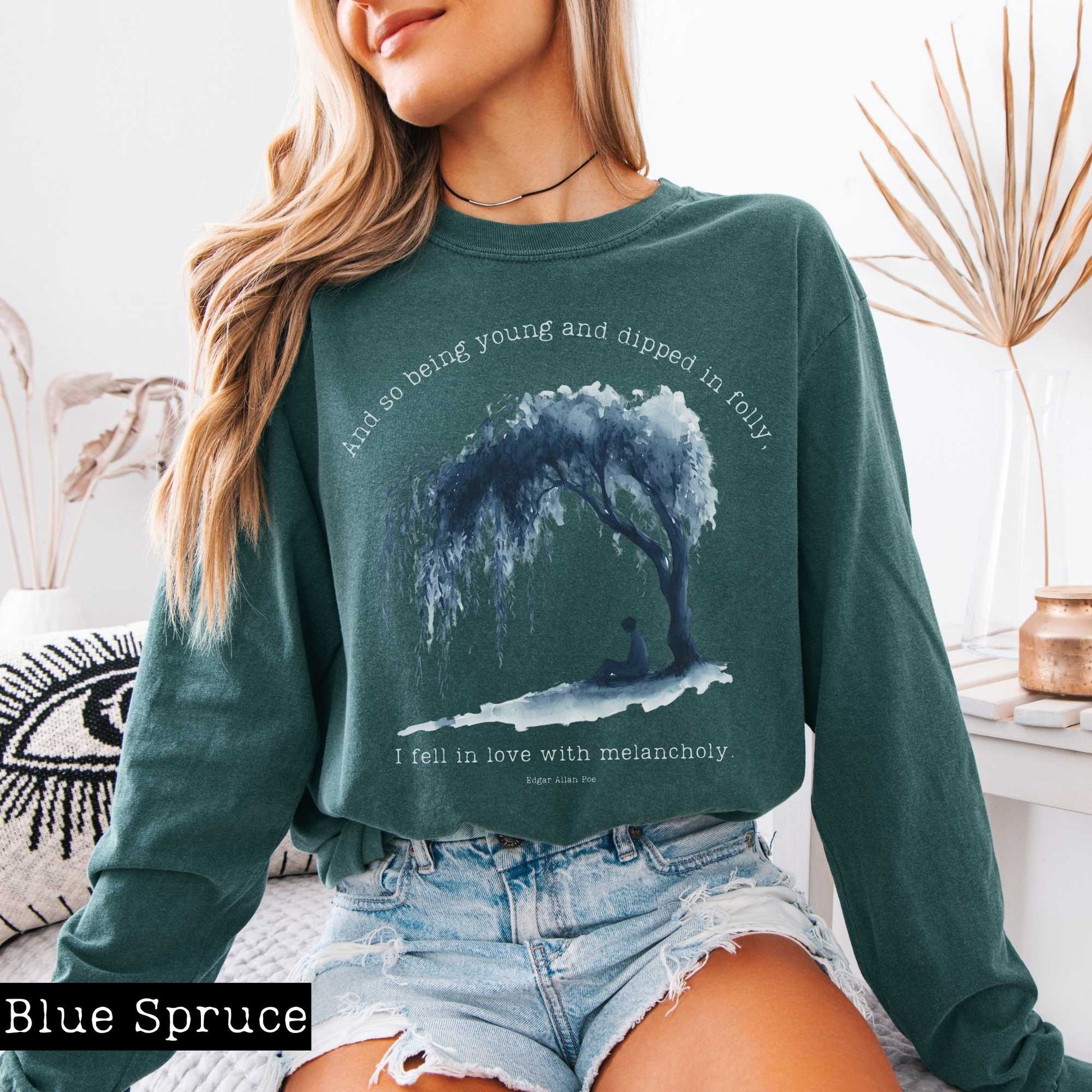 Long-sleeve So Being Young Edgar Allan Poe Long Sleeved Shirt The Mystic Eden