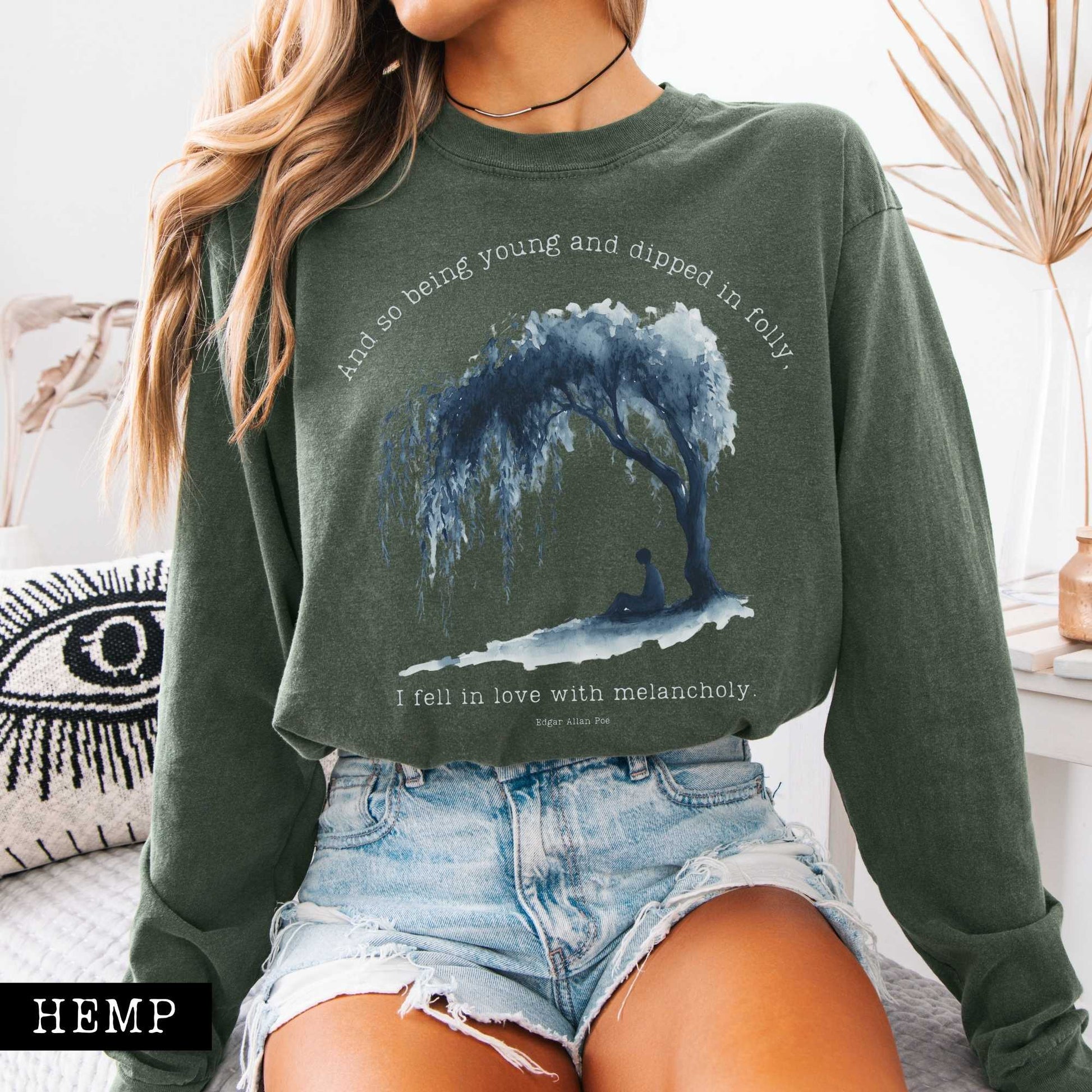 Long-sleeve So Being Young Edgar Allan Poe Long Sleeved Shirt The Mystic Eden