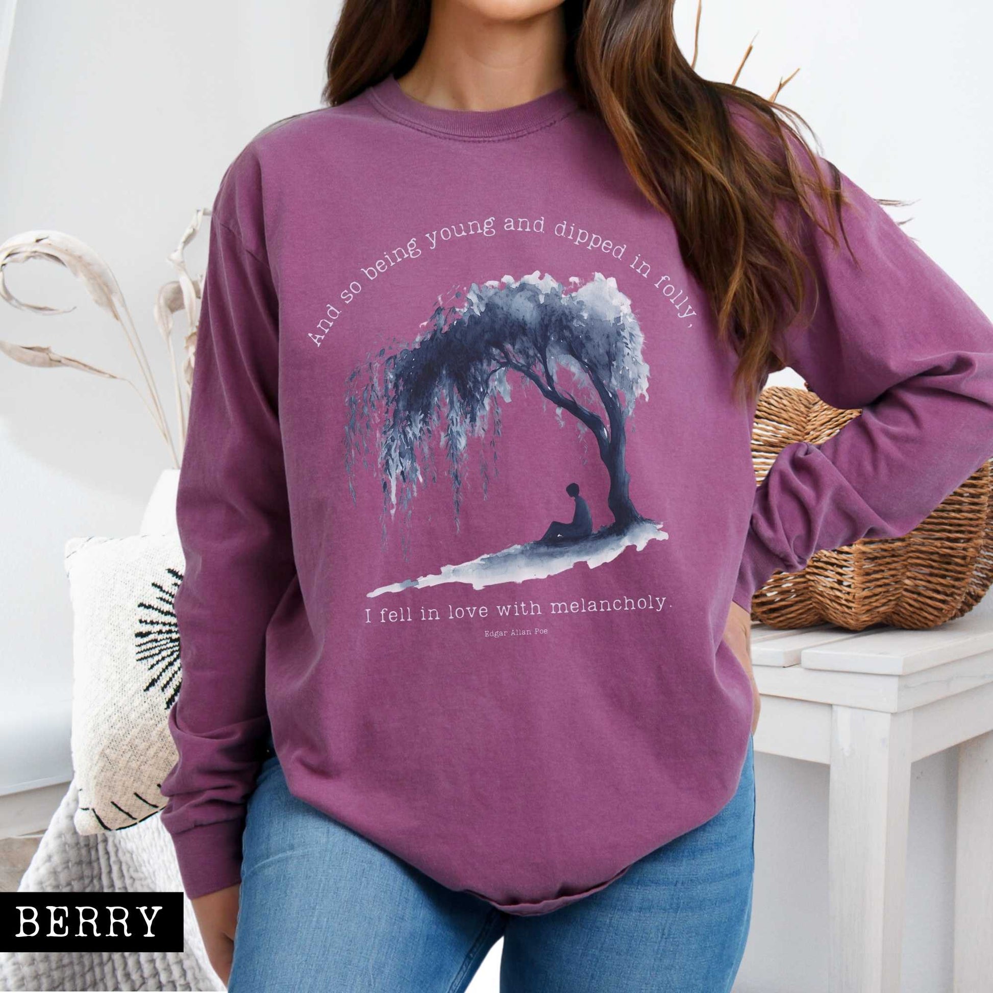 Long-sleeve So Being Young Edgar Allan Poe Long Sleeved Shirt The Mystic Eden