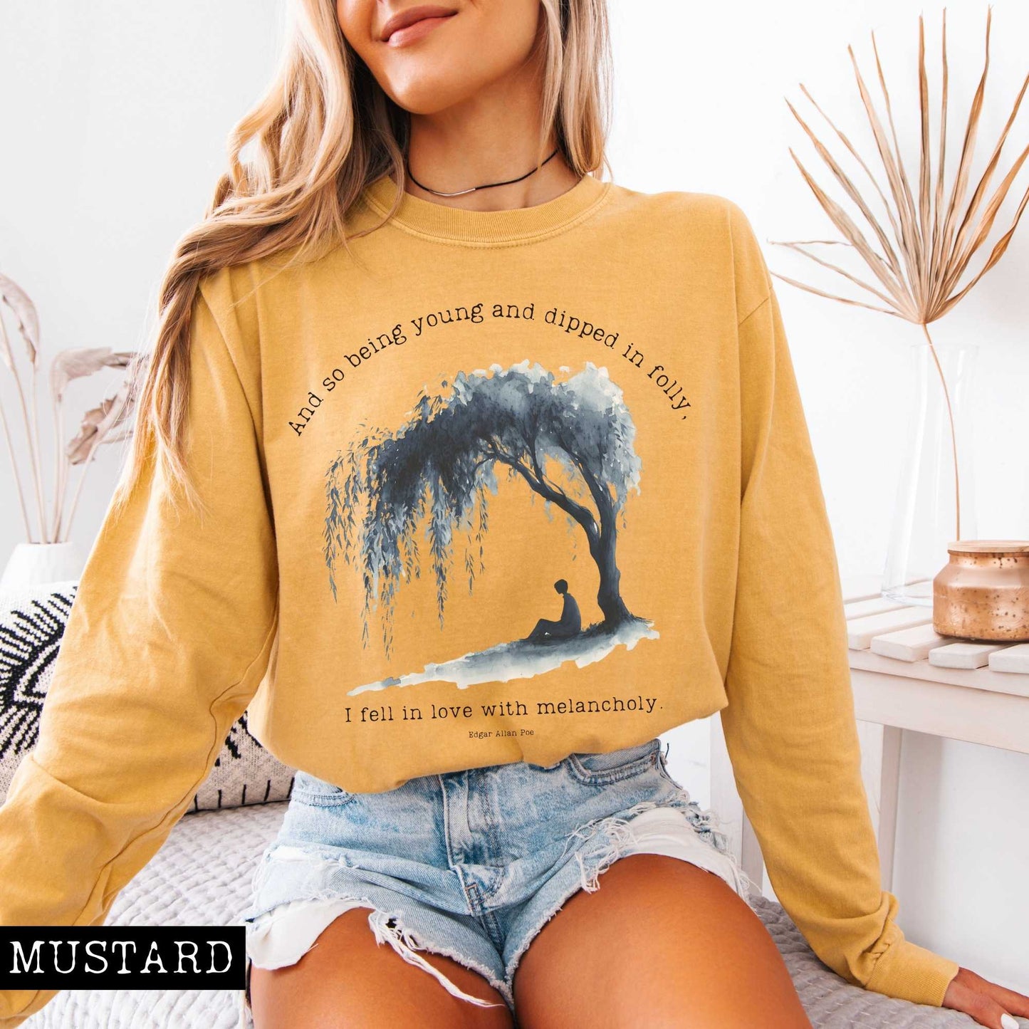 Long-sleeve So Being Young Edgar Allan Poe Long Sleeved Shirt The Mystic Eden