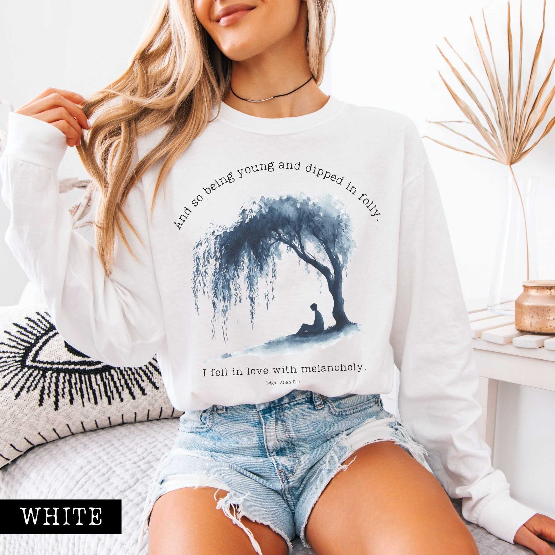 Long-sleeve So Being Young Edgar Allan Poe Long Sleeved Shirt The Mystic Eden
