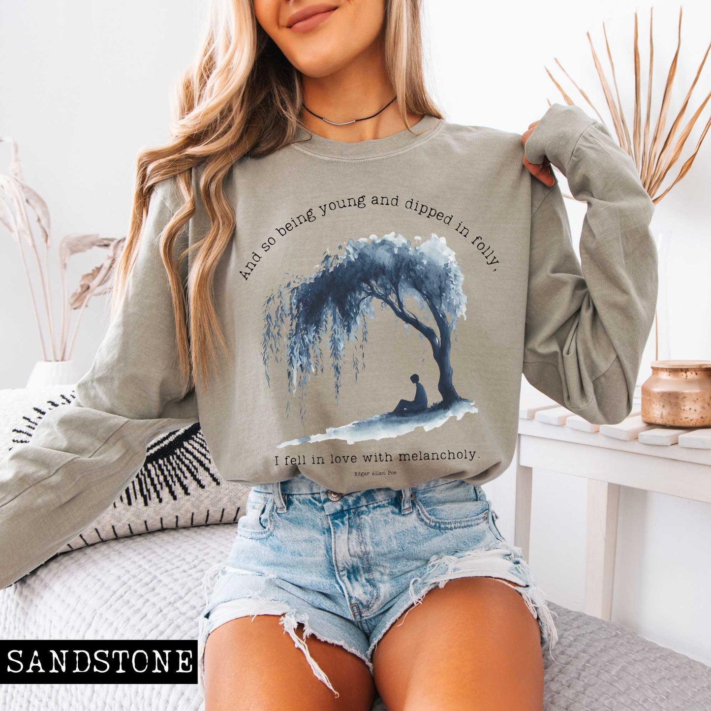 Long-sleeve So Being Young Edgar Allan Poe Long Sleeved Shirt The Mystic Eden