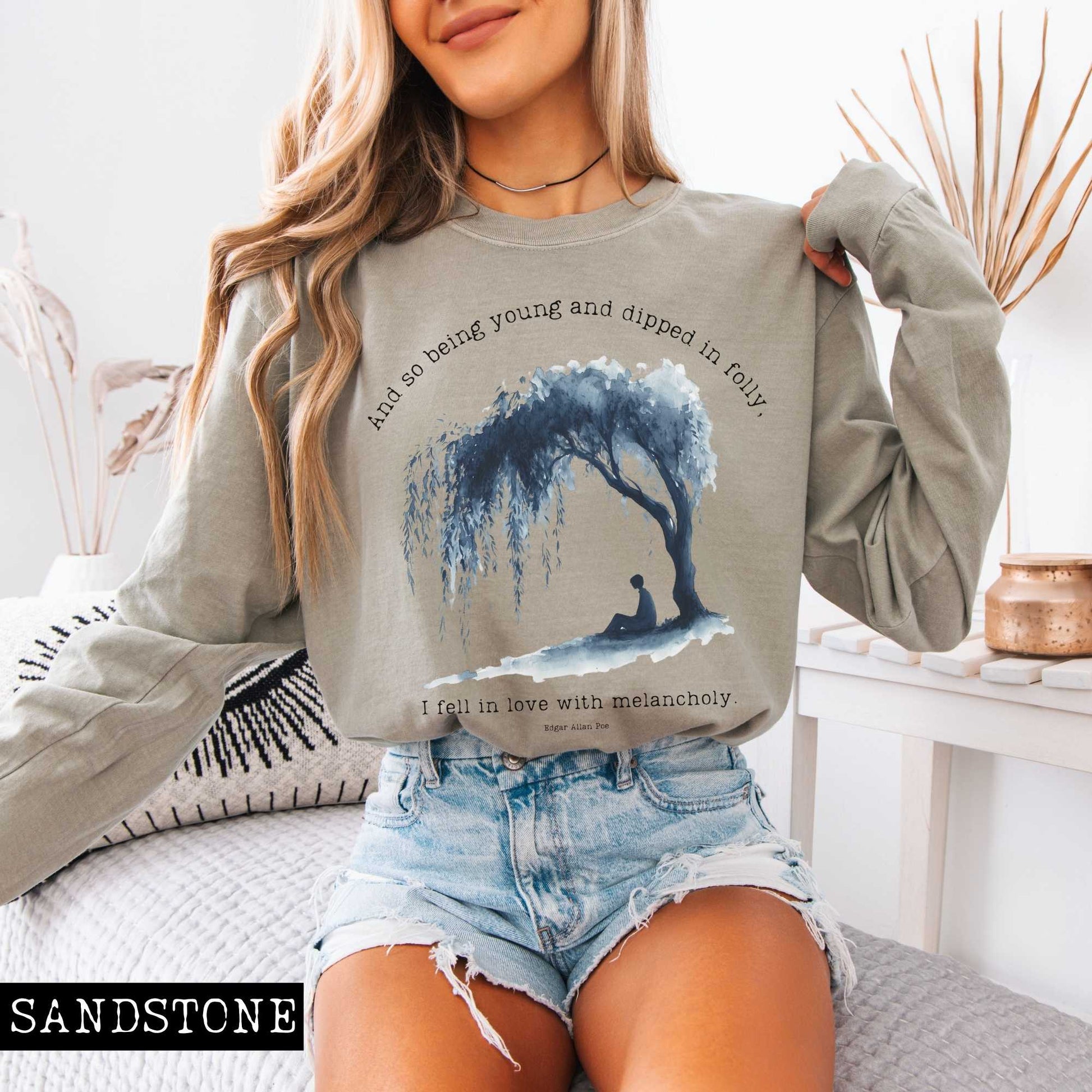 Long-sleeve So Being Young Edgar Allan Poe Long Sleeved Shirt The Mystic Eden