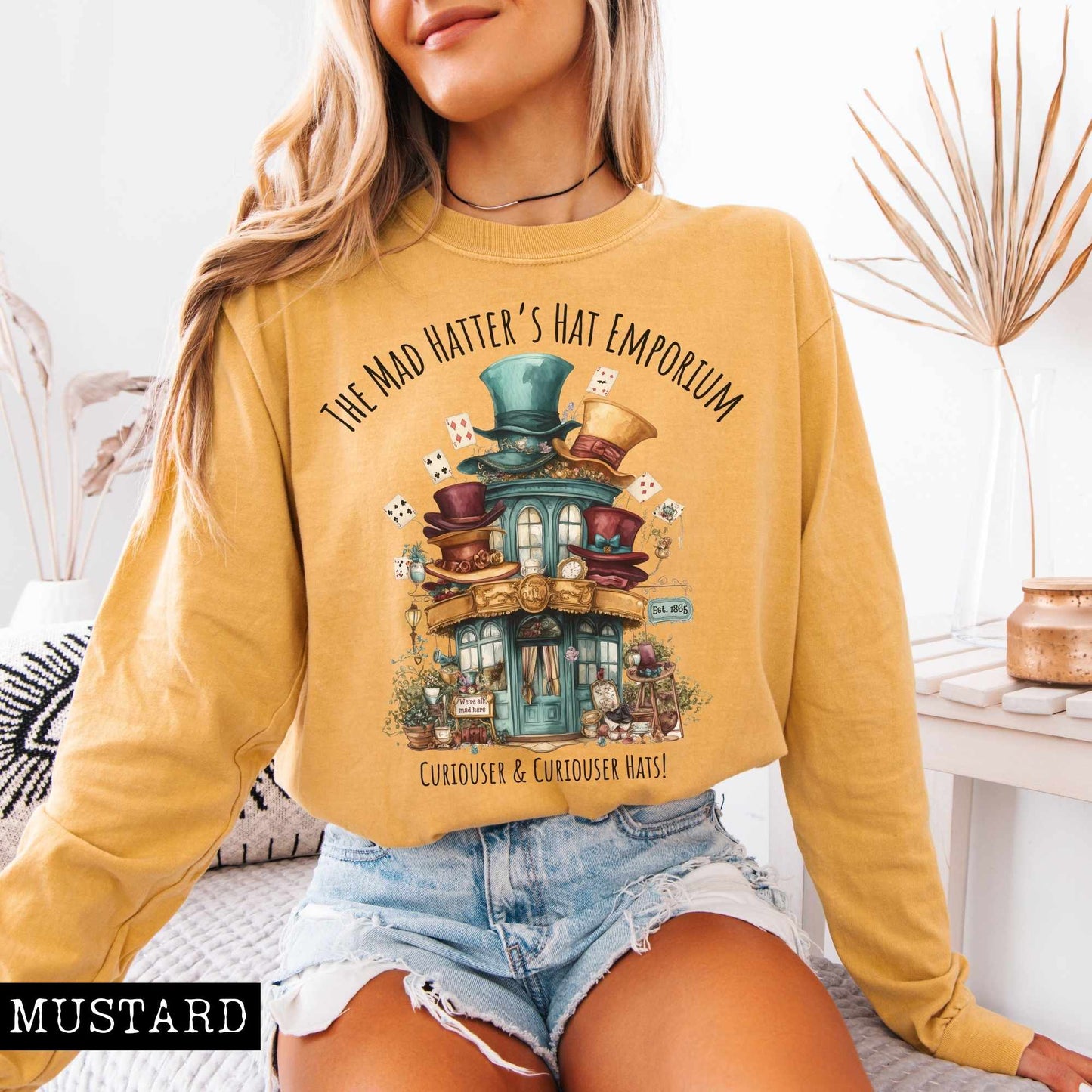Long-sleeve The Mad Hatter's Hat Emporium Long Sleeved Shirt The Mystic Eden