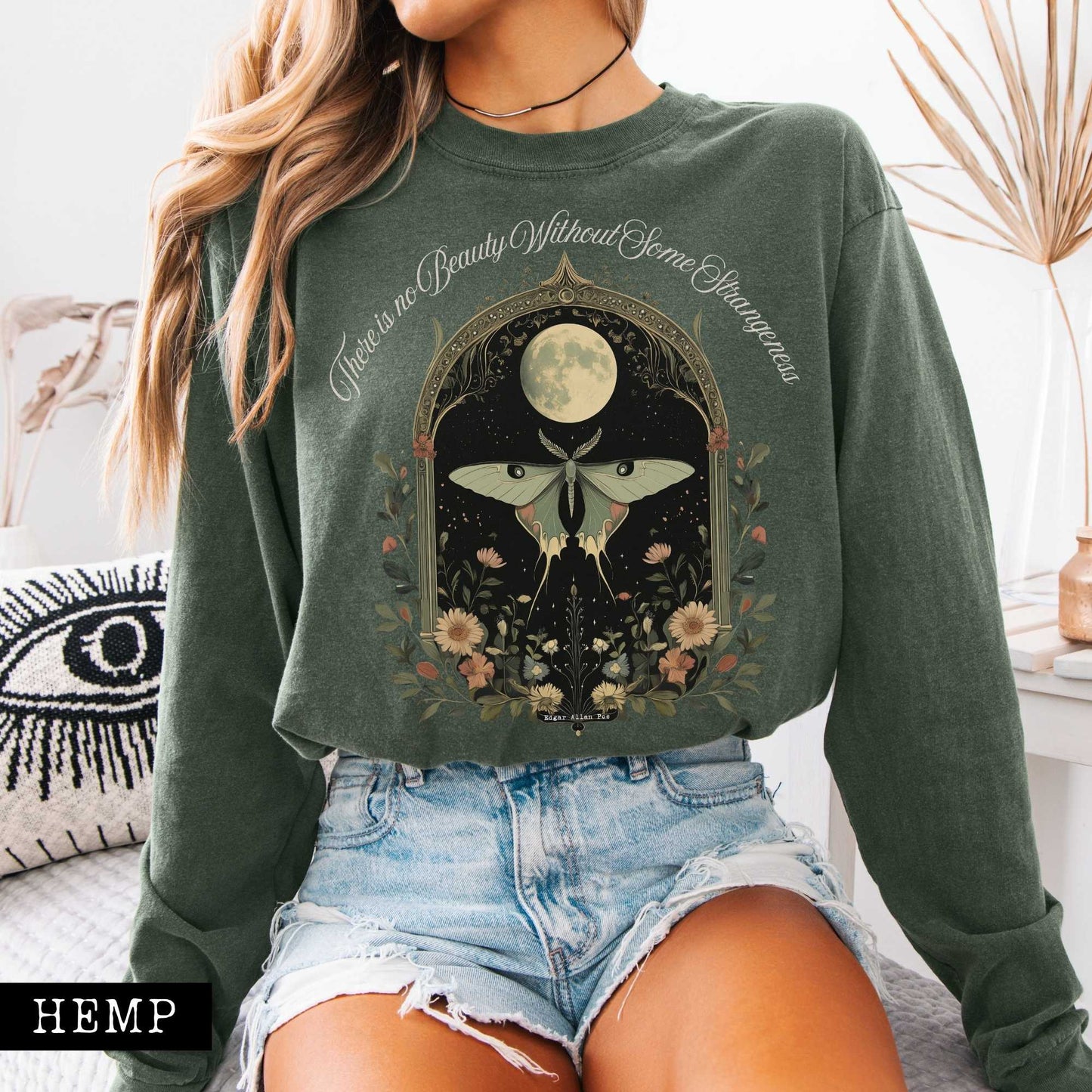 Long-sleeve There is no Beauty Without Some Strangeness Poe Long Sleeved Shirt The Mystic Eden