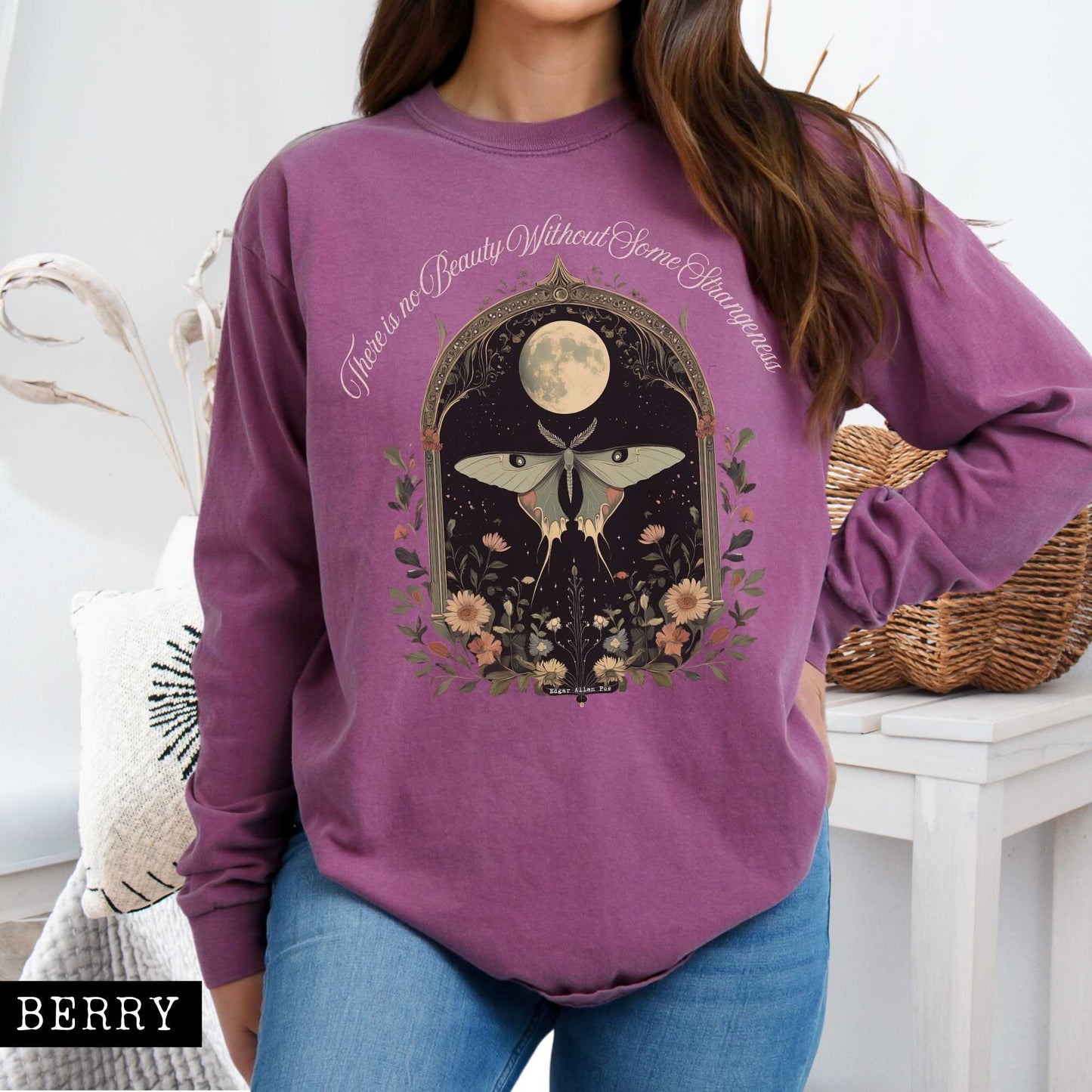 Long-sleeve There is no Beauty Without Some Strangeness Poe Long Sleeved Shirt The Mystic Eden